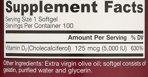 Miniatura 7 de Jarrow Formulas Curcumina 95 500mg - Hasta 120 porciones (cápsulas vegetales) y vitamina D3 125 mcg (5000 UI) - 100 porciones (cápsulas blandas)