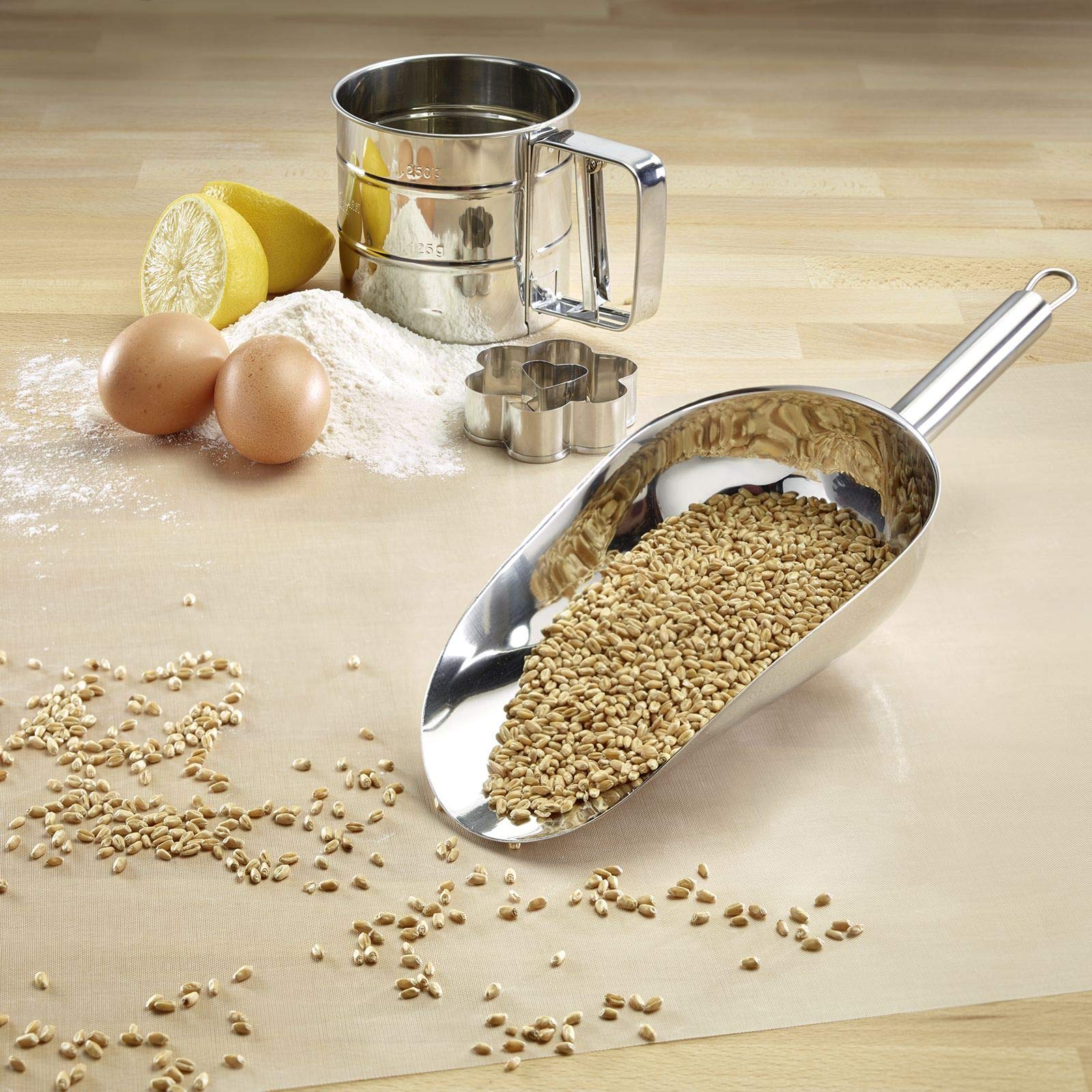 Westmark Paletta per pesare/riempire, Capacità: 400 ml (ca. 500 g di farina), Acciaio inox, Halia, Argento, 91062270