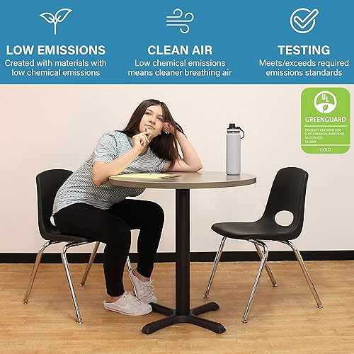 Miniatura 3 de Factory Direct Partners Mesa redonda de 30 pulgadas para cafetería moderna mesa de comedor, café, cóctel para espacios pequeños elegante parte