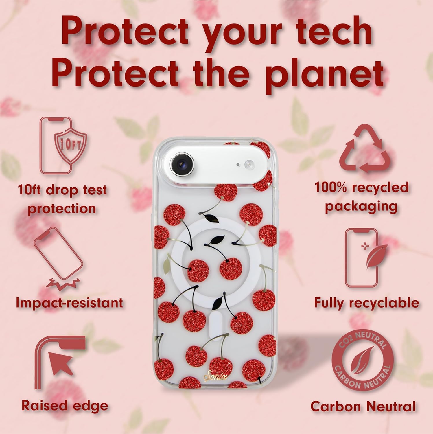 Sonix Case for iPhone 17 Air | Compatible with MagSafe | 10ft Drop Tested | Cherry On Top - Image 4