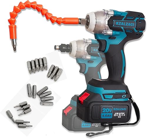 Miniatura 3 de Llave de impacto inalámbrica de 1/2 pulgada, par máximo de 300 pies-libras, motor sin escobillas, 2 baterías de iones de litio de 20 V 4.0 Ah,