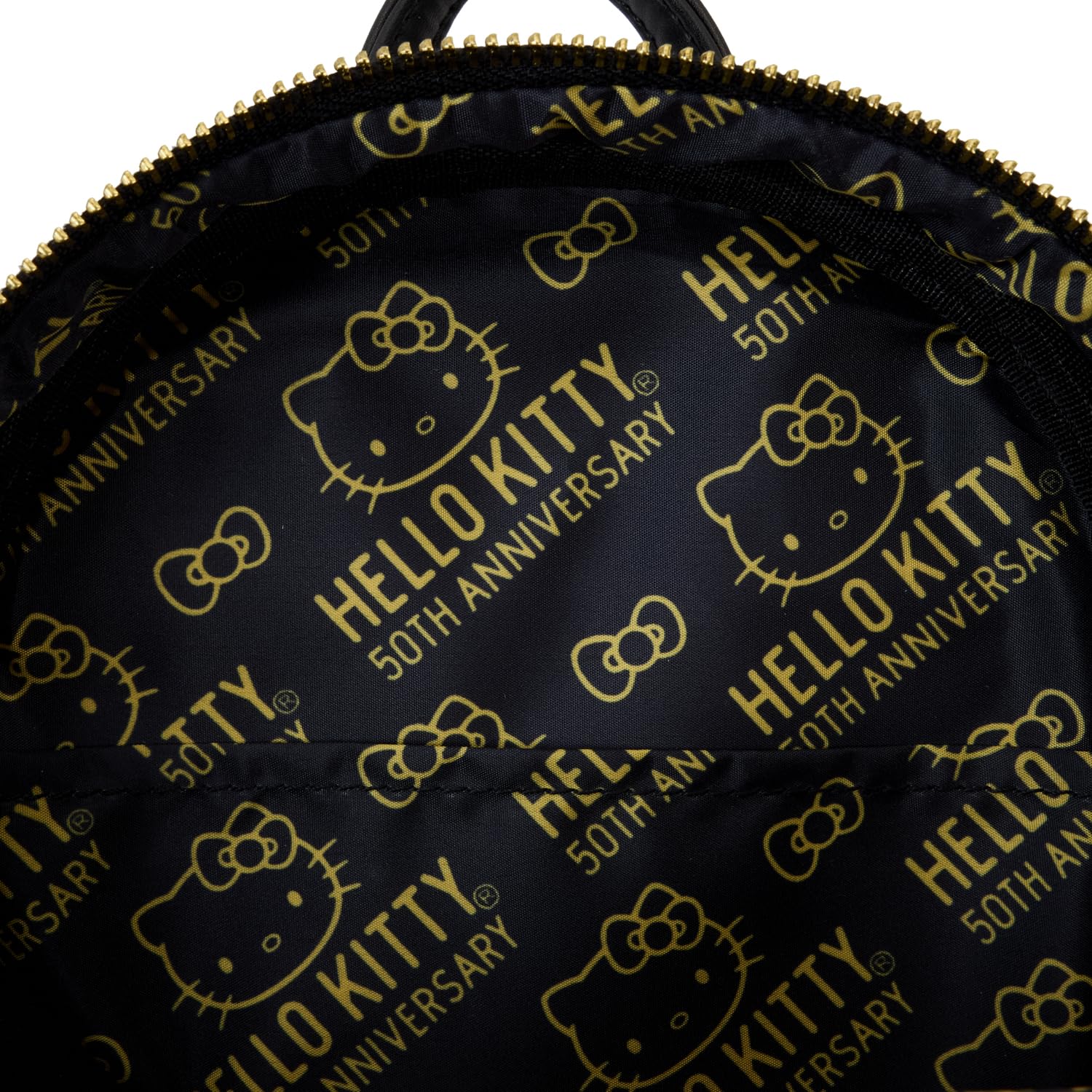 NWT Limited Edition Hello Kitty 50th Anniversary Gold Mini Backpack,Wallet, Ears Hello Kitty 50th Anniversary Metallic Gold | Mercari main image 3