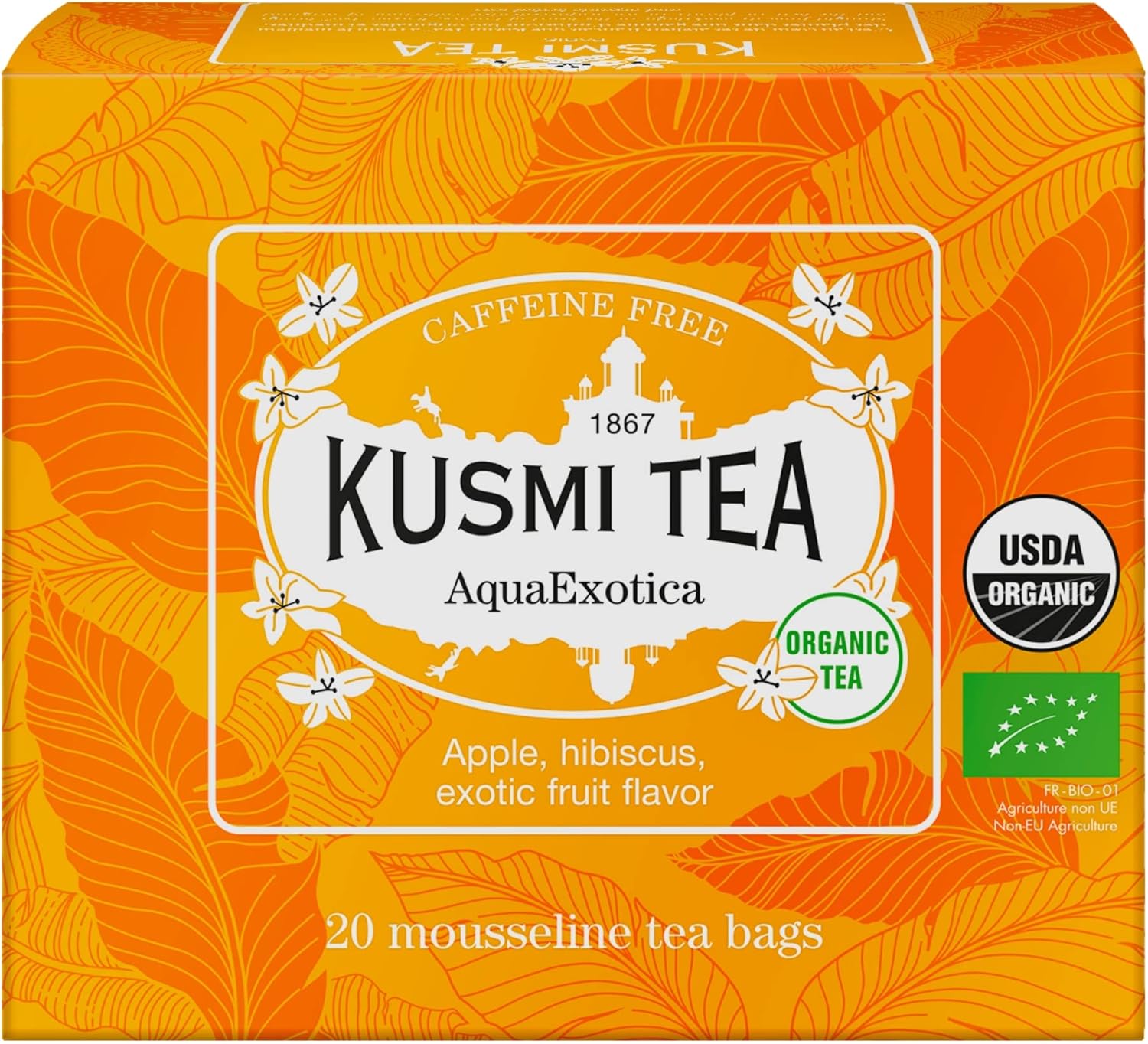 Kusmi Tea Infusion Bio AquaExotica Mélange d'Hibiscus et de Pomme