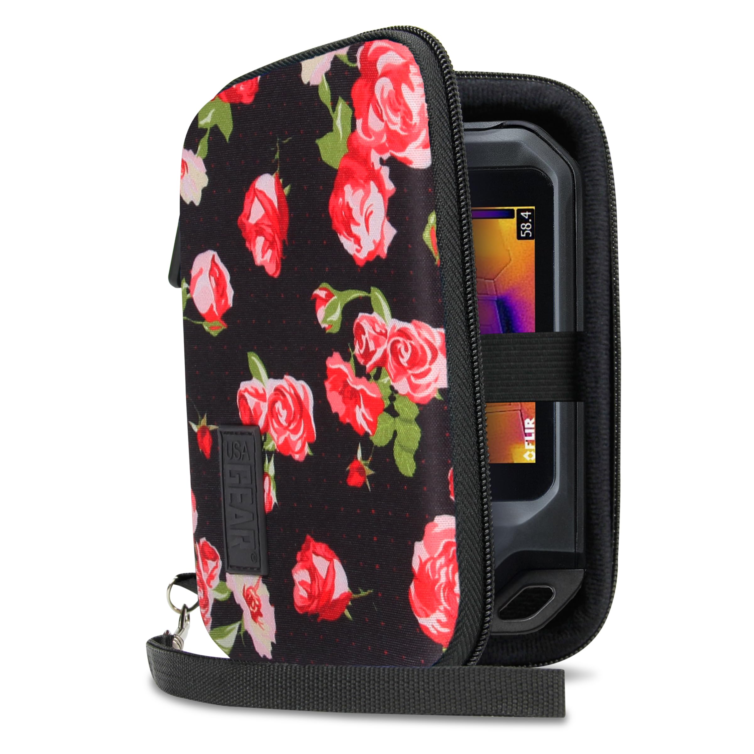 USA Gear Thermal Imager Case - Hard Thermal Imager Carrying Case - Compatible with FLIR C5, FLIR C3, C2, Seek Reveal, XR, PRO, Seek Fastframe XR, and More Imagers - Floral