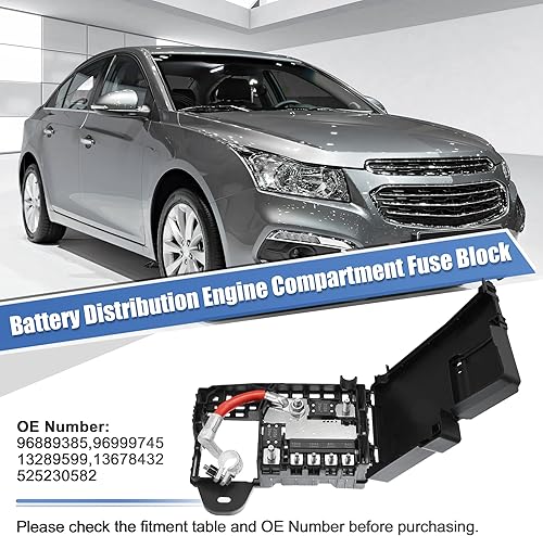 Miniatura 2 de X AUTOHAUX Bloque de fusibles del compartimento del motor para Chevrolet Cruze 2011-2016 para Chevrolet Orlando 2012-2014 Caja de fusibles Terminal