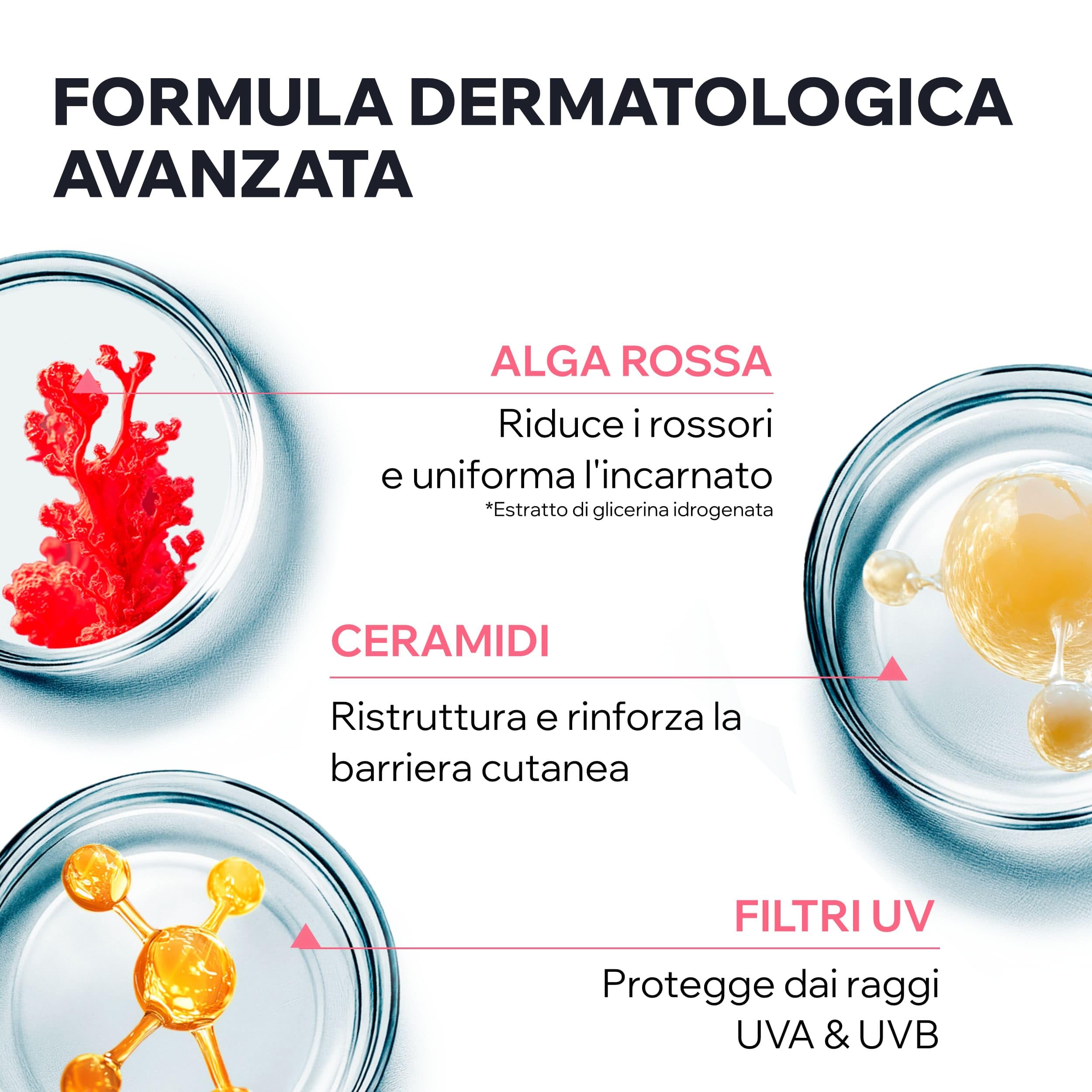 Uriage Roseliane Crema Viso Idratante Anti-Rossori SPF30 con Estratto di Ginseng e Alghe - Riduce i rossori, fornisce un'azione lenitiva di lunga durata. Profumo floreale e fruttato