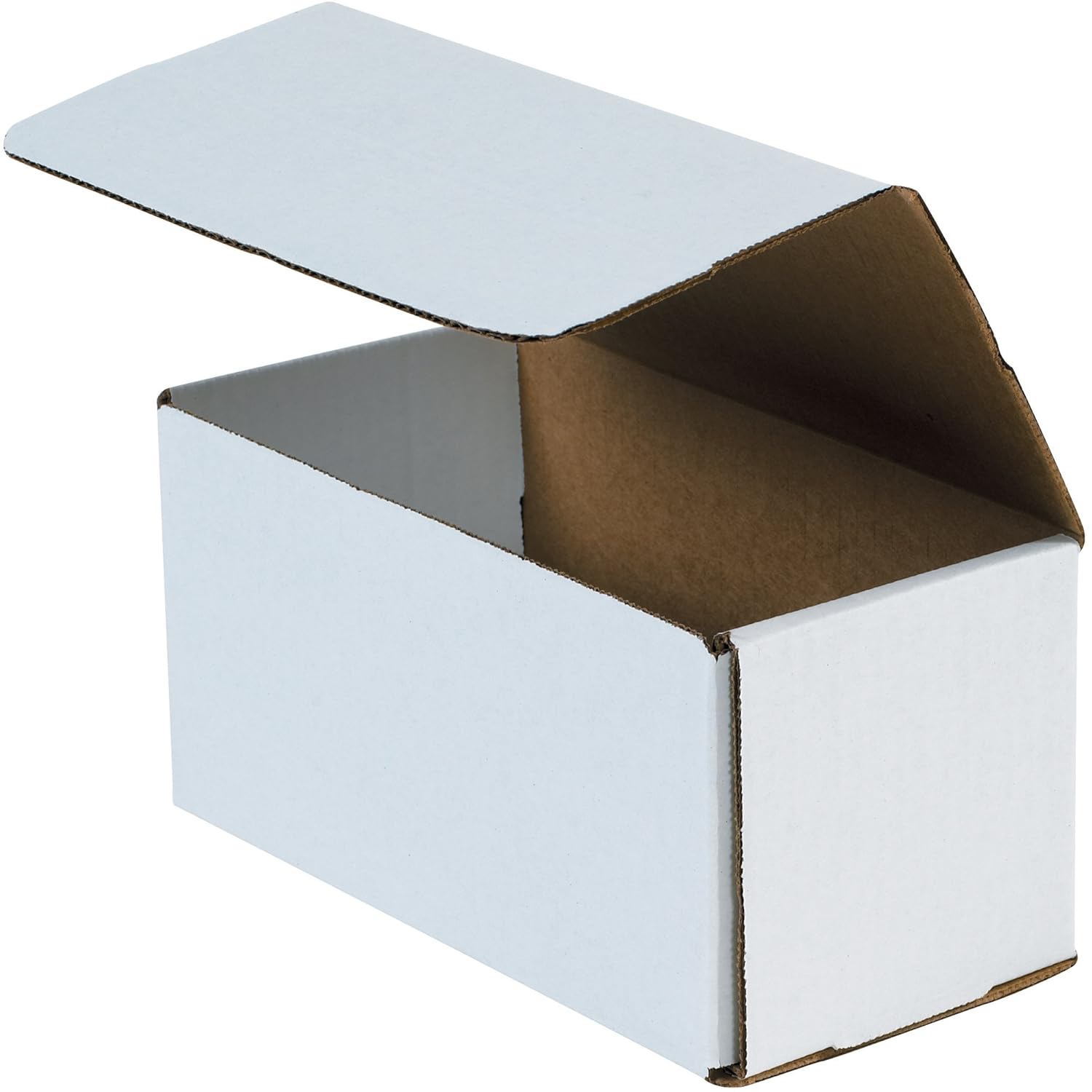 BOX USA BM844100PK Corrugated Mailers, 8"L x 4"W x 4"H, White (Pack of 100)