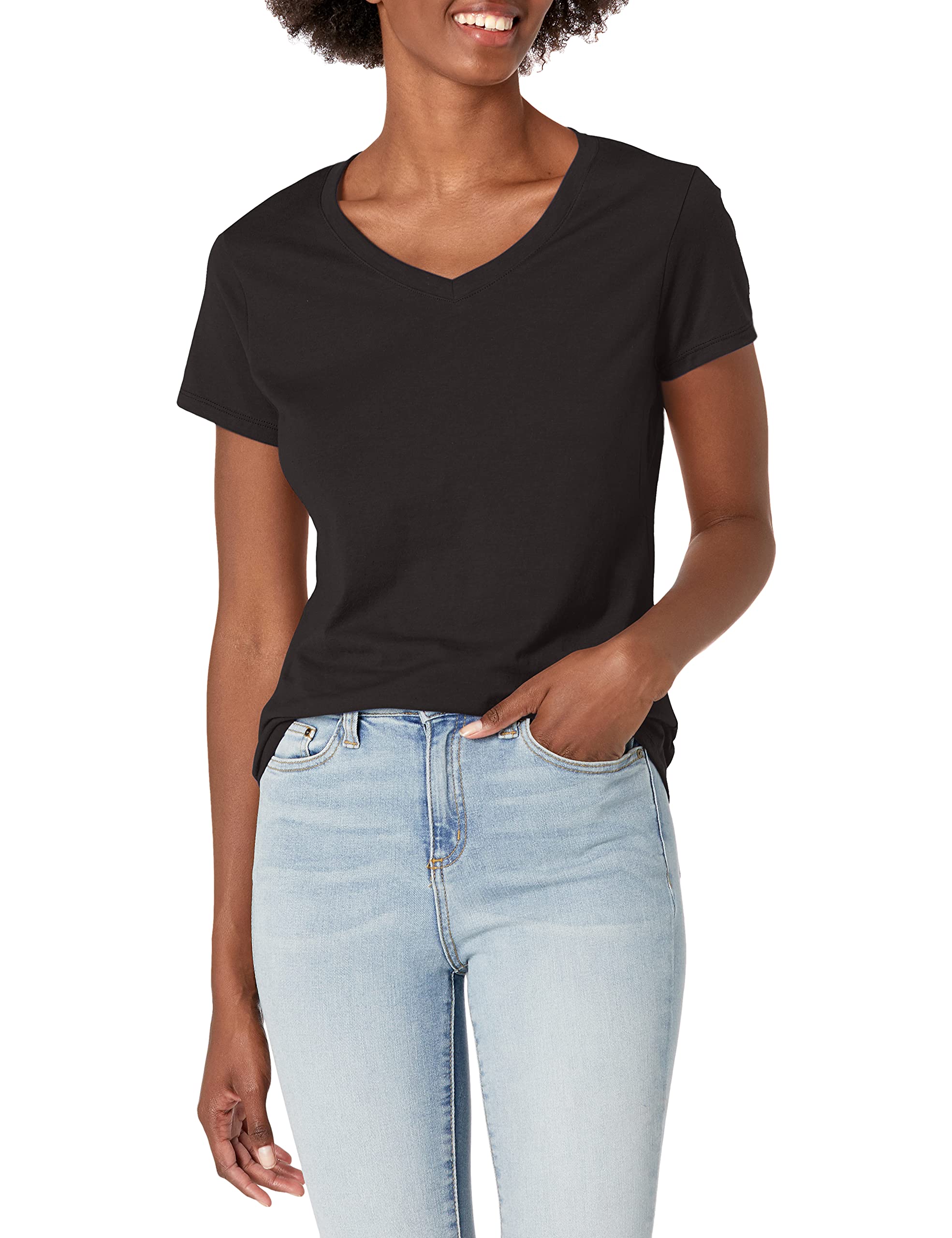 Hanes Womens X-Temp V-Neck T-Shirt