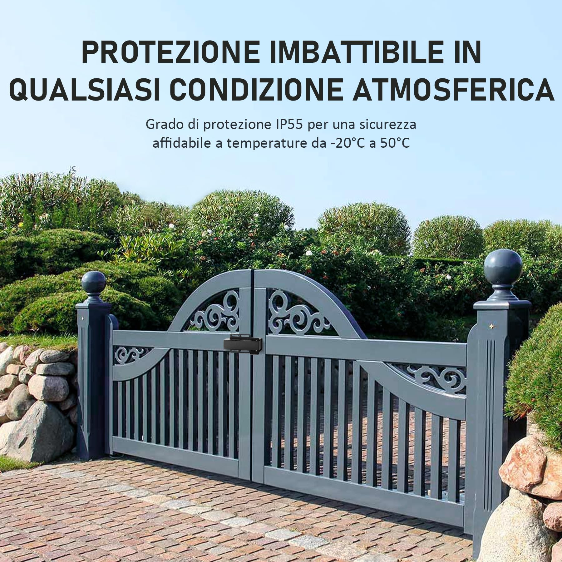 CO-Z Serratura Elettrica 24V DC per Motore Cancello Battente, Serratura Automatica Telecomandata IP55 in Acciaio Q235, Elettroserratura ET24 per Automazione Cancello Esterno Porte