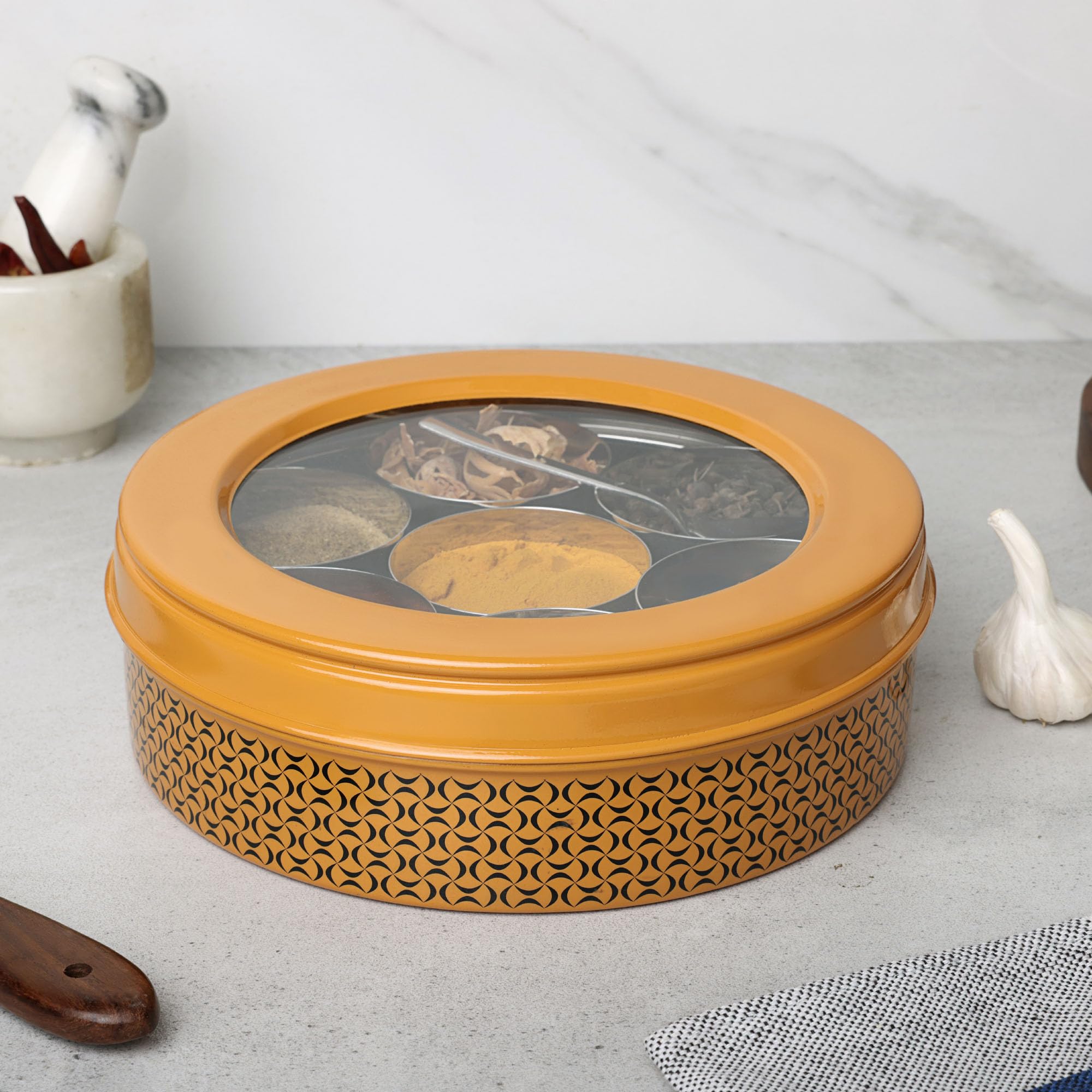 Stainless Steel Spice Box - Dudki Masala Dabba -12