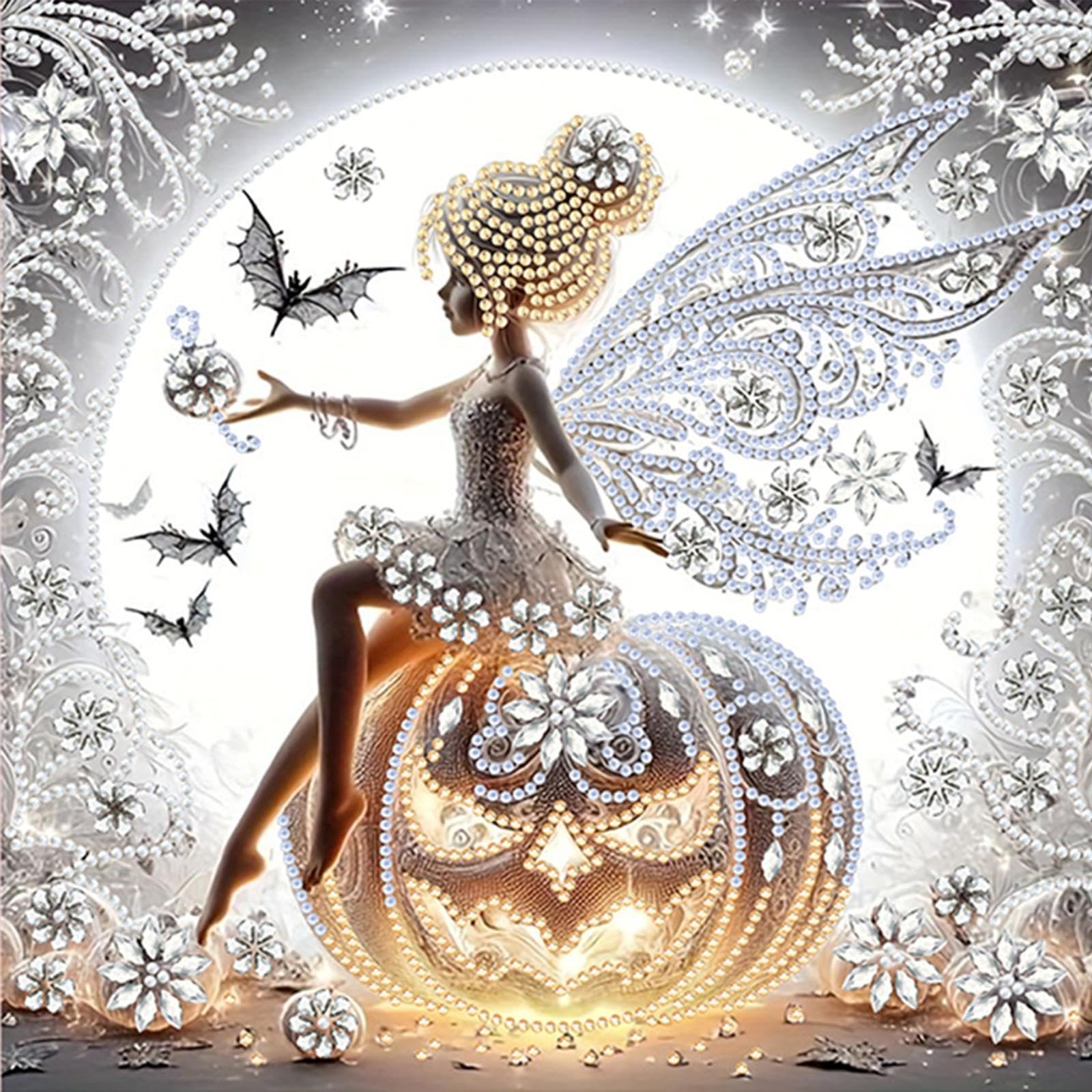 5D Special Shape Diamond Art Painting Kits for Adults – DIY Crystal Rhinestone Gem Art Craft, Diamond Mosaic Kit for Beginners, Home Wall Decor Gift 11.8x11.8 Inch(Fairy)