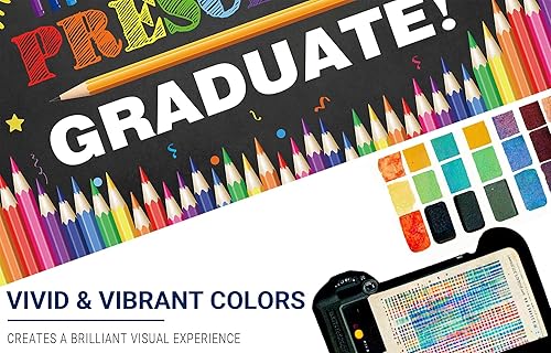 Miniatura 4 de Allenjoy Telón de fondo de graduado preescolar de 96 x 72 pulgadas para niños, fotografía, escuela, graduación, fiesta, suministros de decoración,