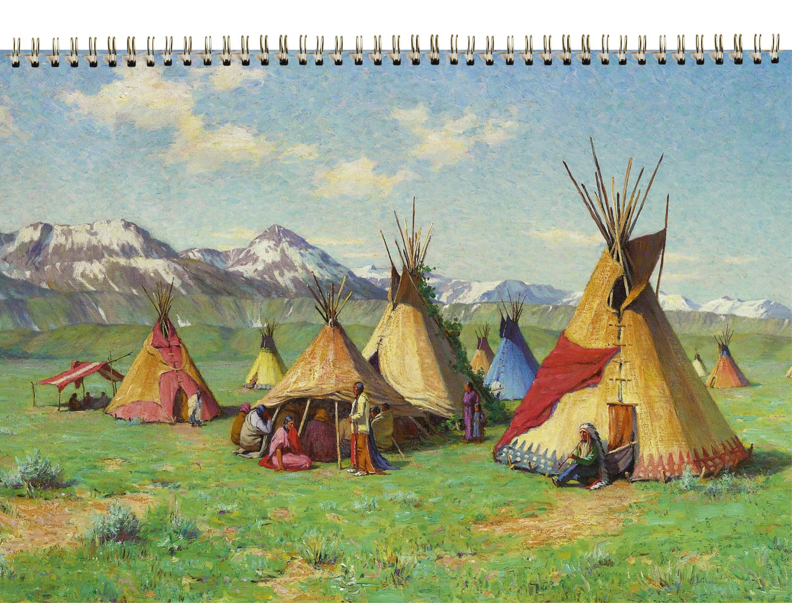 2026 Wall Calendar [13 pages 8"x12"] INDIANS WIGWAMS Vintage Modern Museum Art Retro Poster