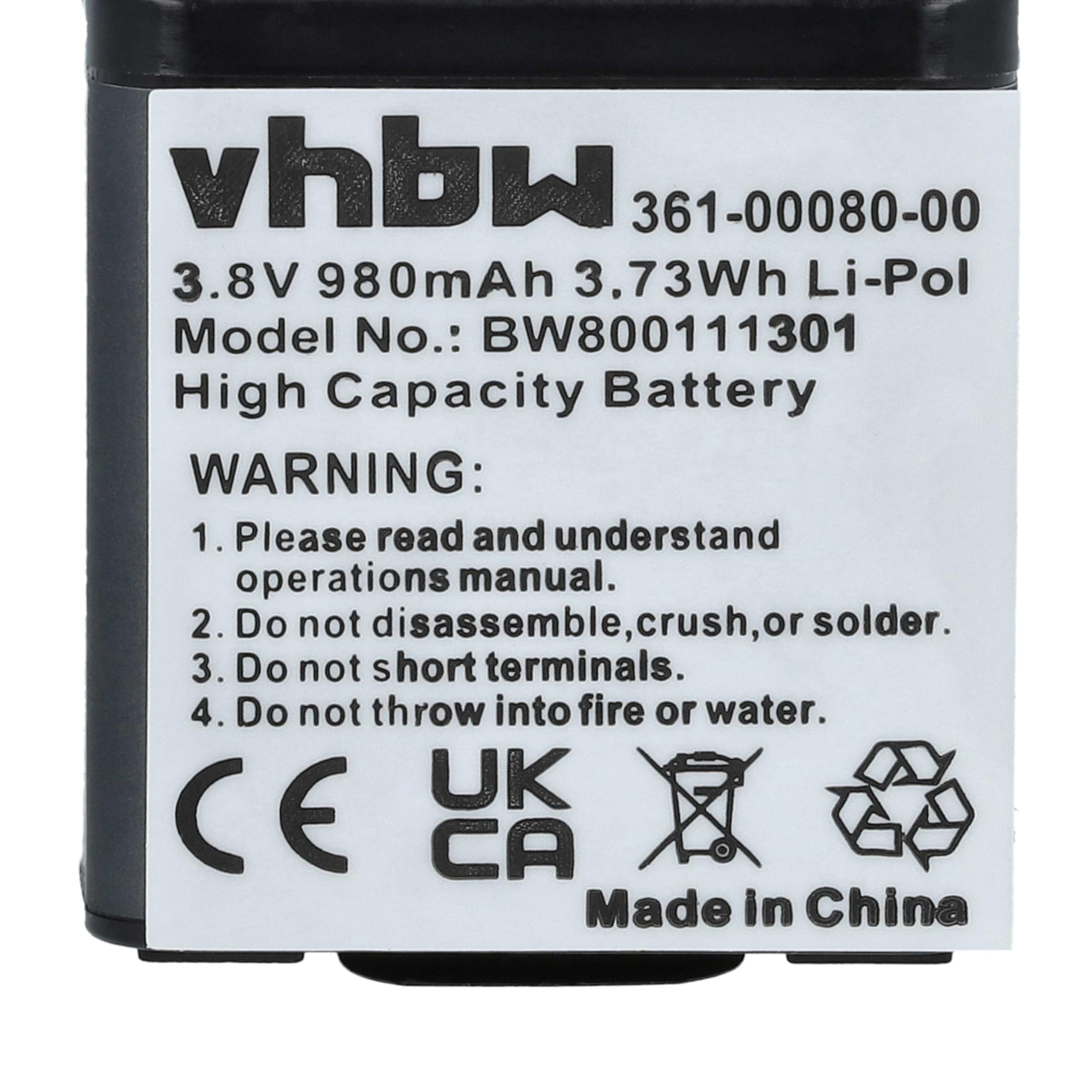 vhbw 2X Batterie Compatible avec Garmin Virb X