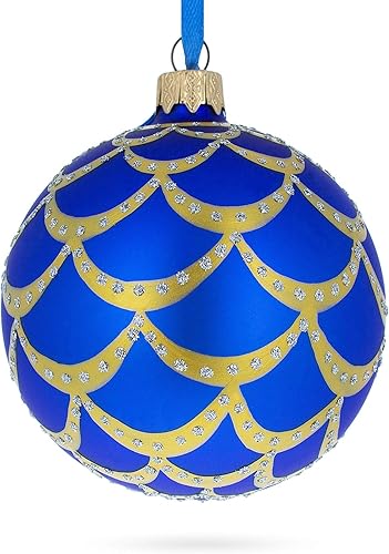 Miniatura 5 de Elegante 1900 Kelch Pine Conone Royal Egg - Adorno navideño de vidrio soplado de 3.25 pulgadas