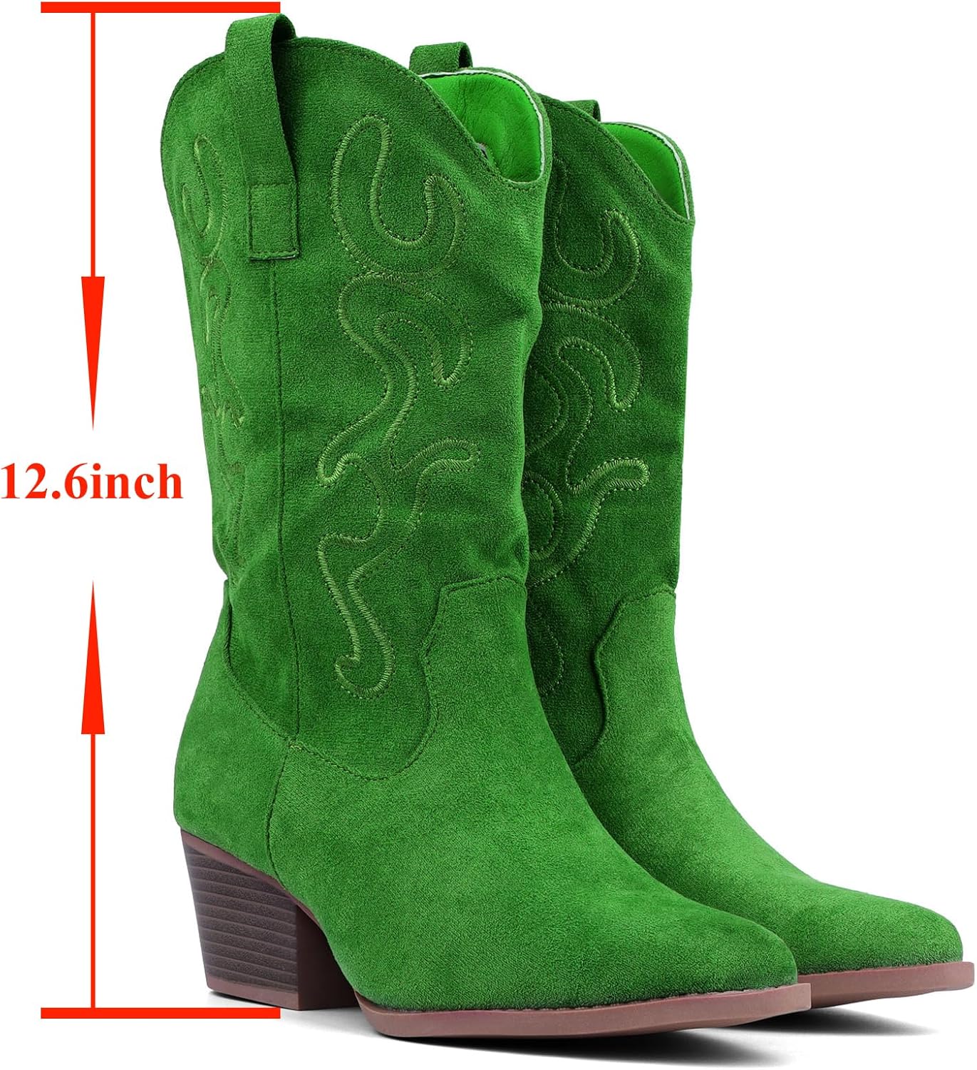 Bandkos Cowboy Boots for Women Cowgirl Mid Calf Western Embroidered... - Picture 65 of 70