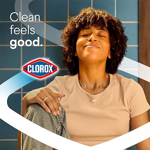 Miniatura 8 de Pastillas para inodoro Clorox Ultra Clean Bleach & Blue, aroma limpio para lluvia, 2.47 onzas cada una, 4 unidades (el paquete puede variar)