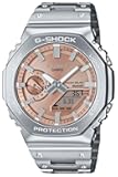 Casio GM-B2100 Classic Color Wristwatch, Silver/Copper Full Metal Chronograph Japan Import New 2024