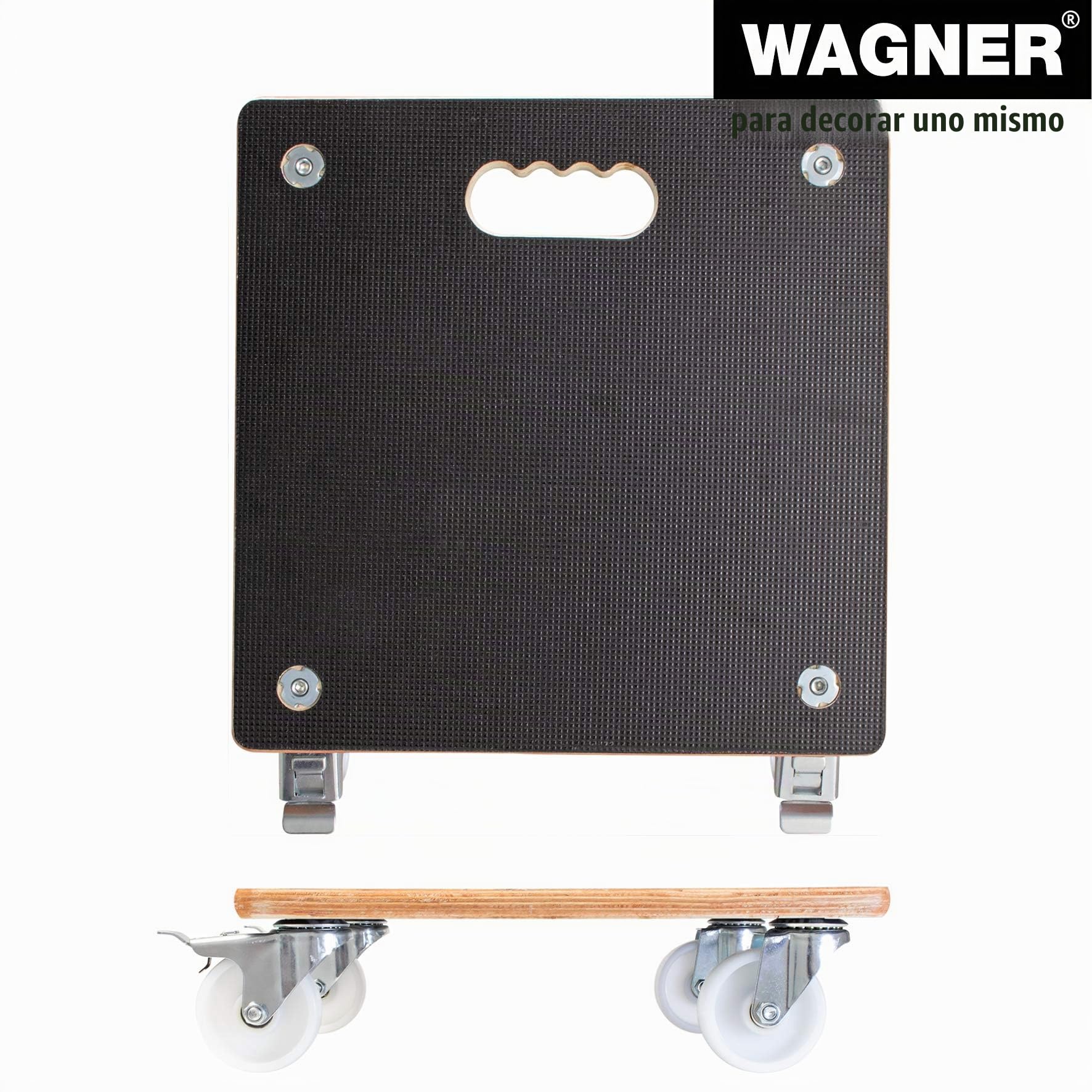 Wagner Carro de Transporte para Plantas Maxigrip 38 x 38 x 11 cm I para Exterior+Interior I Madera contrachapada FSC® I 2 Frenos totales I Capacidad de Carga 250 kg I Fabricado en Alemania - 20133801