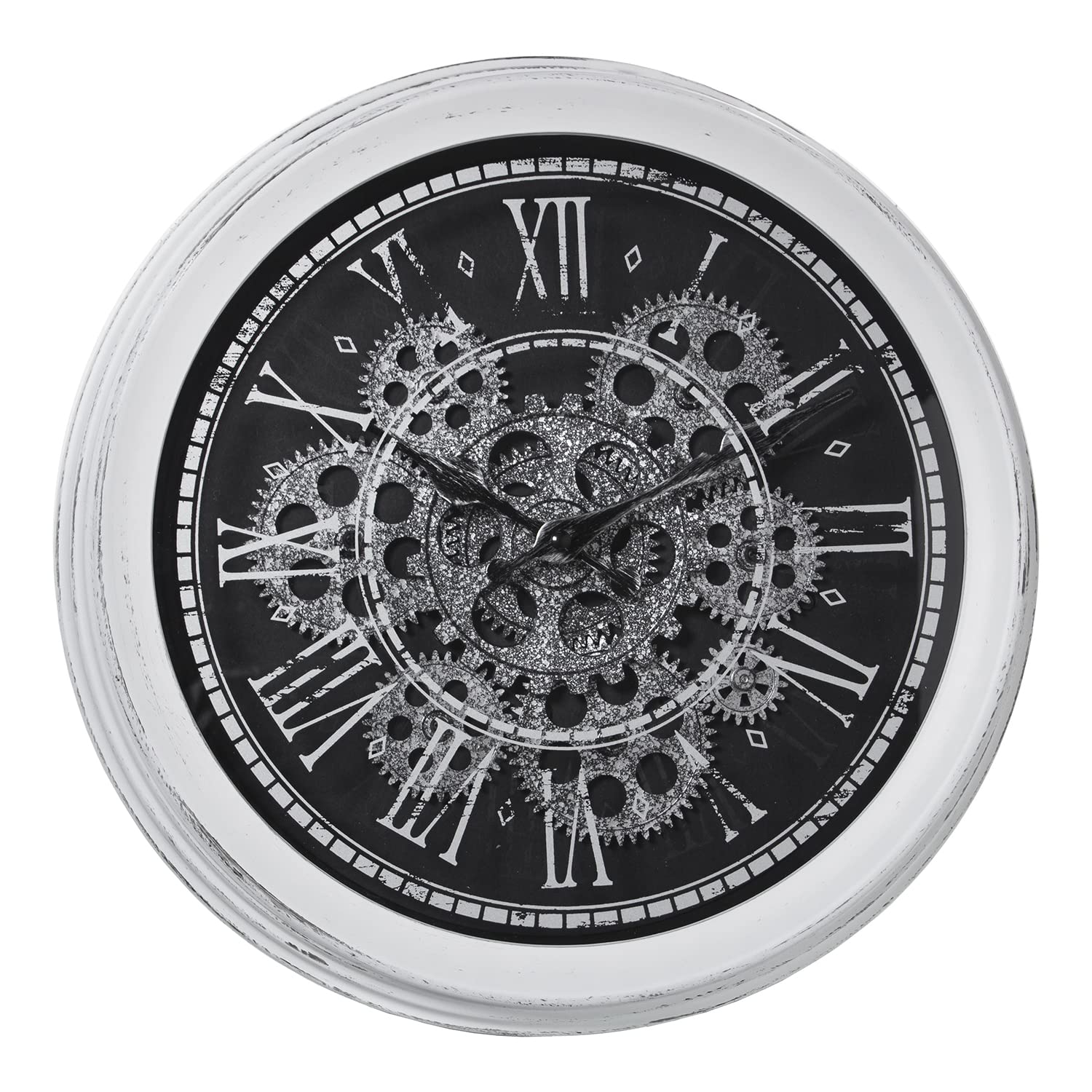 Horloge murale ronde en acrylique DRW 36 cm grand format au design épuré