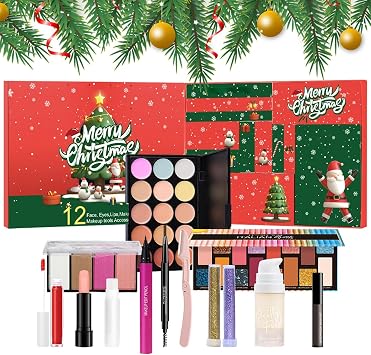 Makeup Calendar Advent 2024 12 Days Makeup Beauty Women | Women Countdown Calendar Christmas Girls Ladies Mothers Wives Sisters Beauty Enthusiasts Makeup Lovers Collectors Holiday