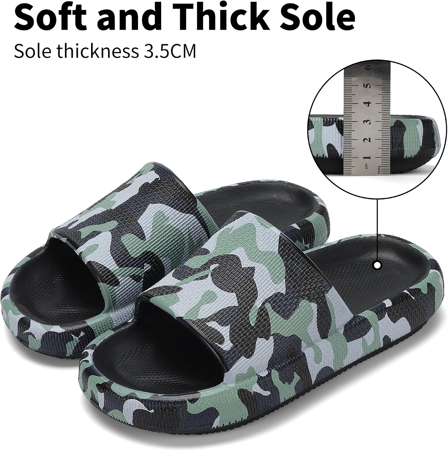 Boys and Girls Cloud Wide Slides for Kids – Non-Slip Summer Slippers Lightweight Beach, Pool, and Indoor Shower Sandals