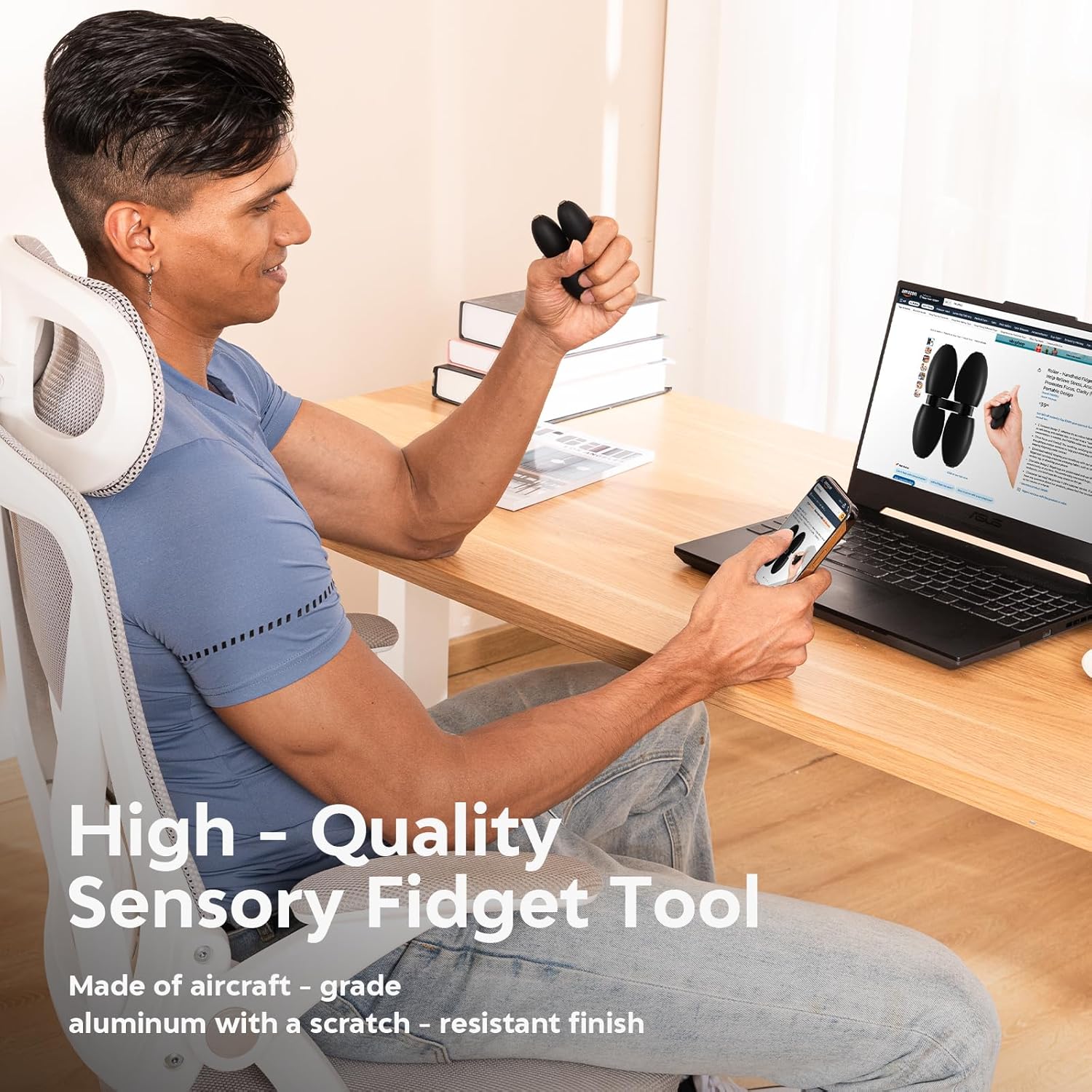 Roller - Handheld Fidget Toy for Adults | Help Relieve Stress, Anxiety, Tension | Promotes Focus, Clarity | Compact, Portable Design
