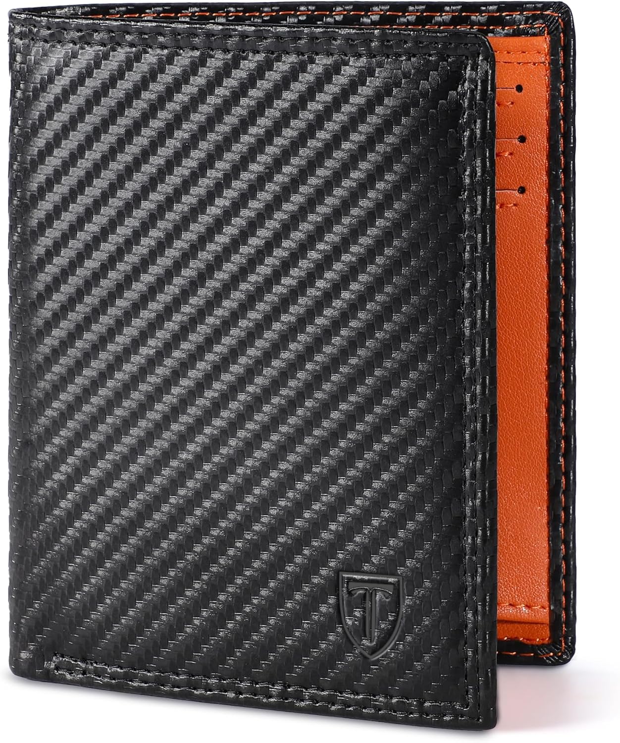 TEEHON Portefeuille pour Homme en Cuir véritable avec Blocage RFID/​NFC 13 emplacements pour Cartes de crédit, 2 Compartiments à Billets, Portefeuille Classique avec boîte Cadeau, Noir, Noir, L