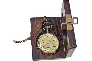 Engraved Pocket Watch with Personalized Wood Box: A Special Gift for Dad This Father's Day