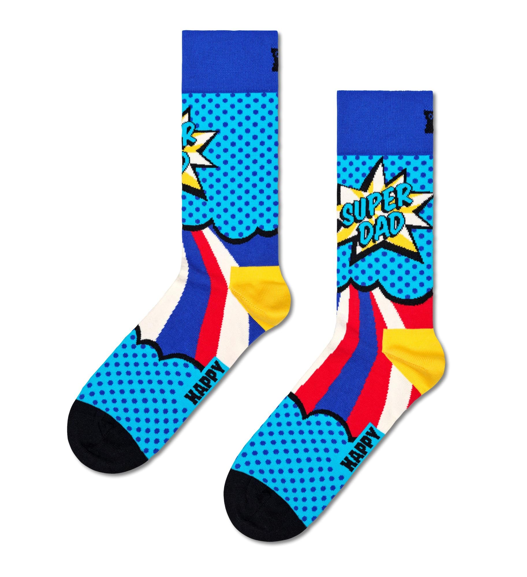 Happy Socks, Crew Socks, Dad Socks, Father's Day, Size 41-46