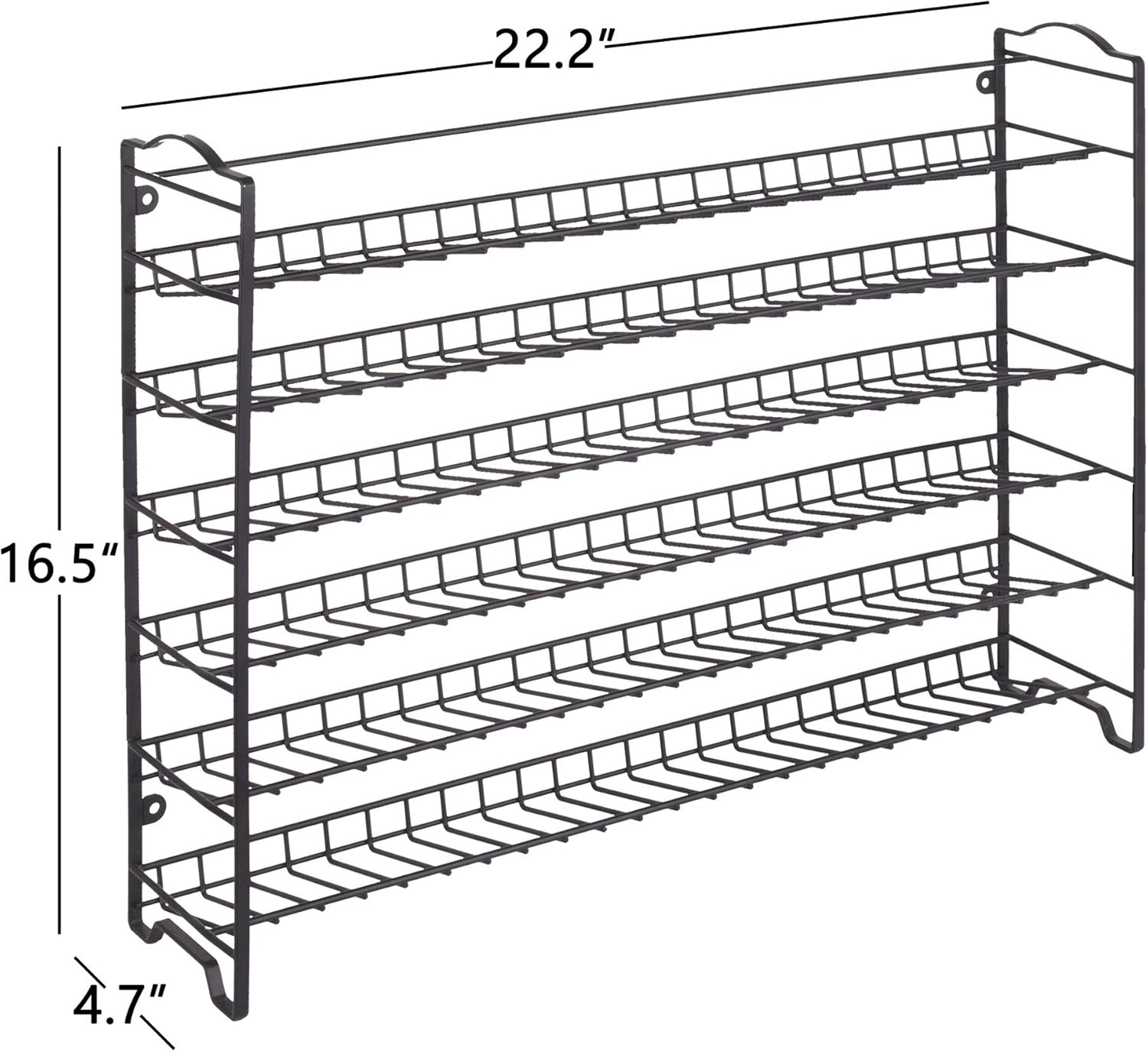 SWOMMOLY Spice Rack Organizer with 72 Empty Square Spice Jars, 340 Spice Labels with Chalk Marker and Funnel Complete Set,for Countertop,Cabinet or Wall Mount, Black - Image 3