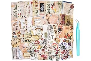 Aromoty Vintage Aesthetic Scrapbooking Supplies Stationary Stickers Kit