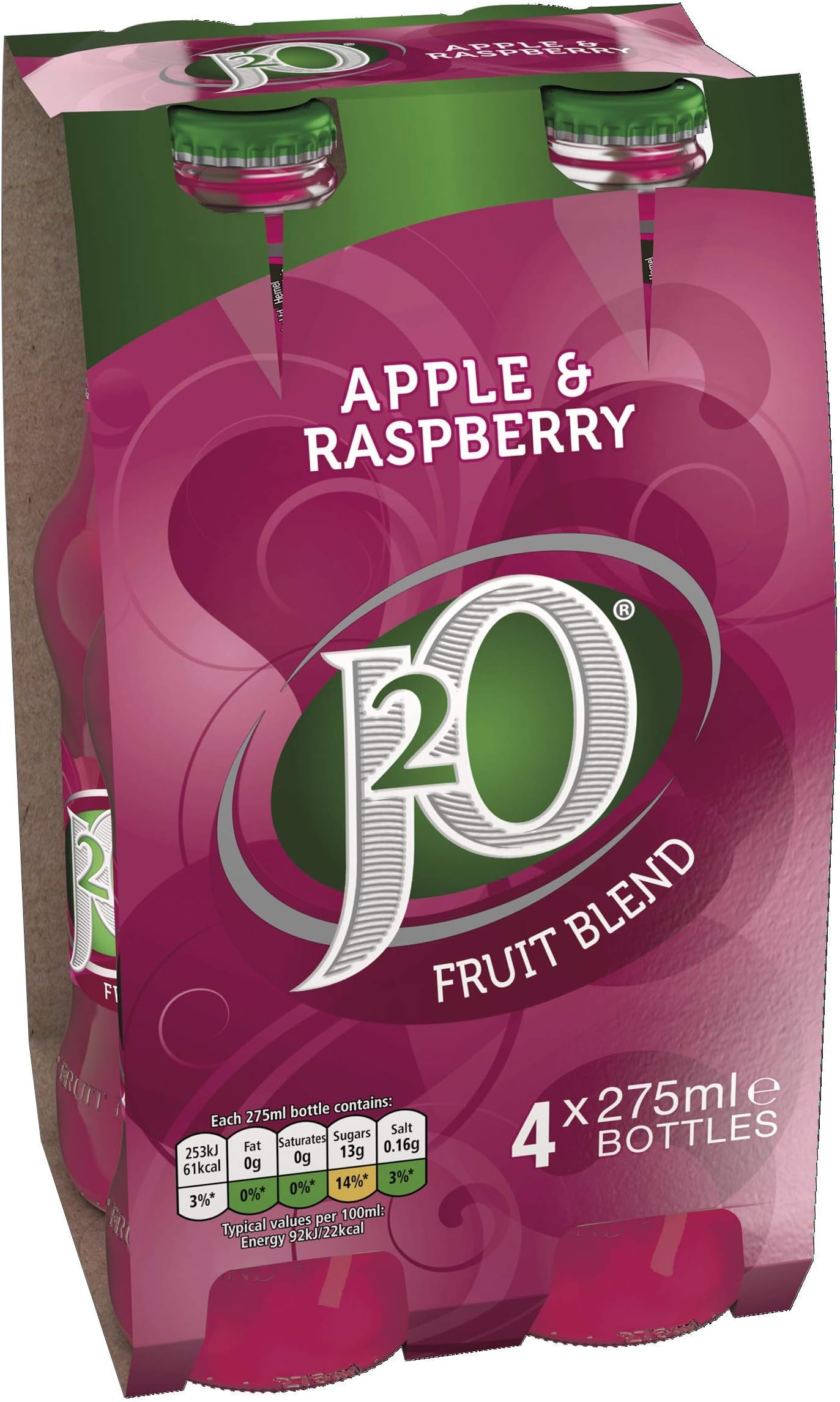 J2O (Apple and Raspberry 4 Pack 2 x 4 x 275ml)