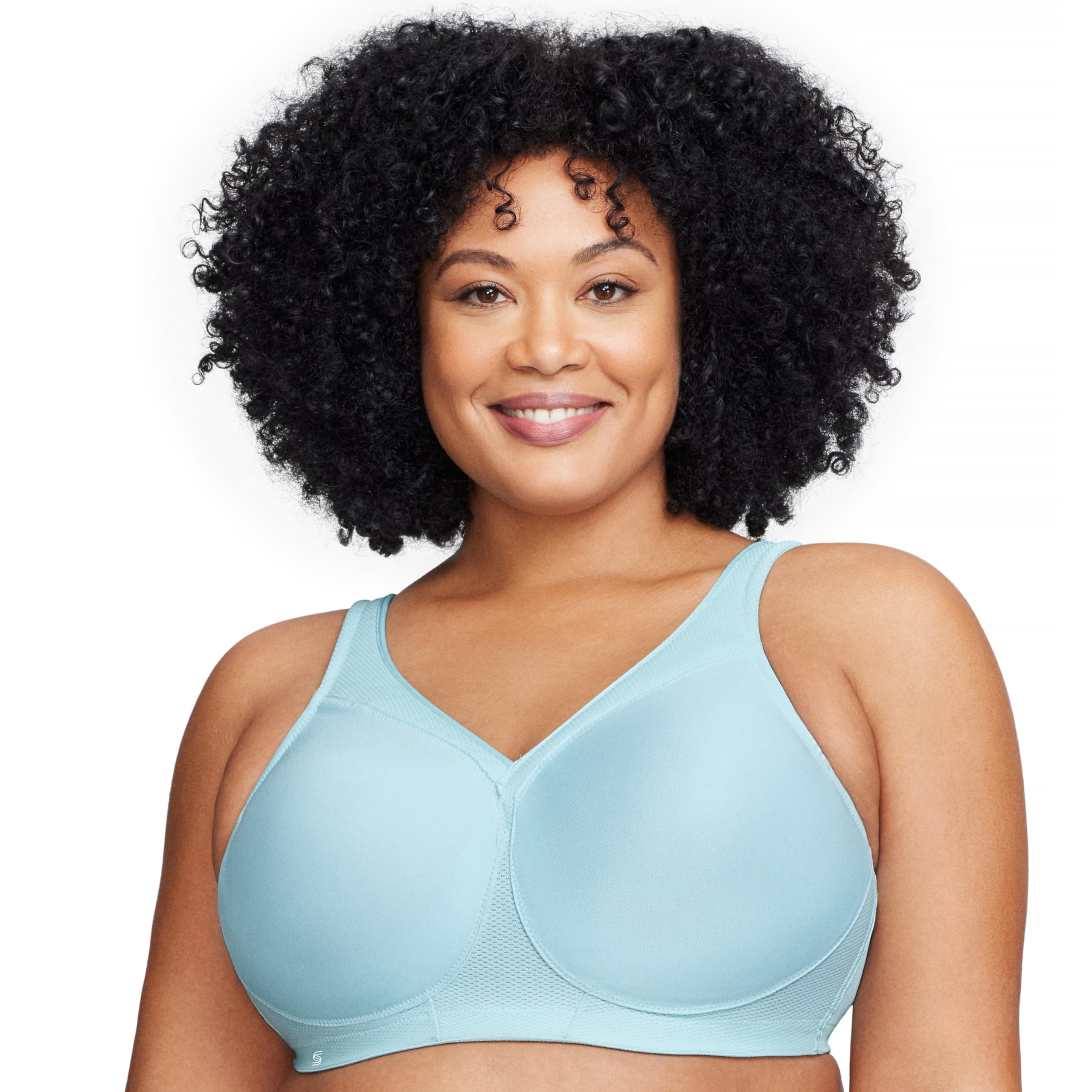 Glamorise Biustonosz sportowy damski Full Figure MagicLift Plus Size Seamless Wirefree Back Close Sports Bra #1006