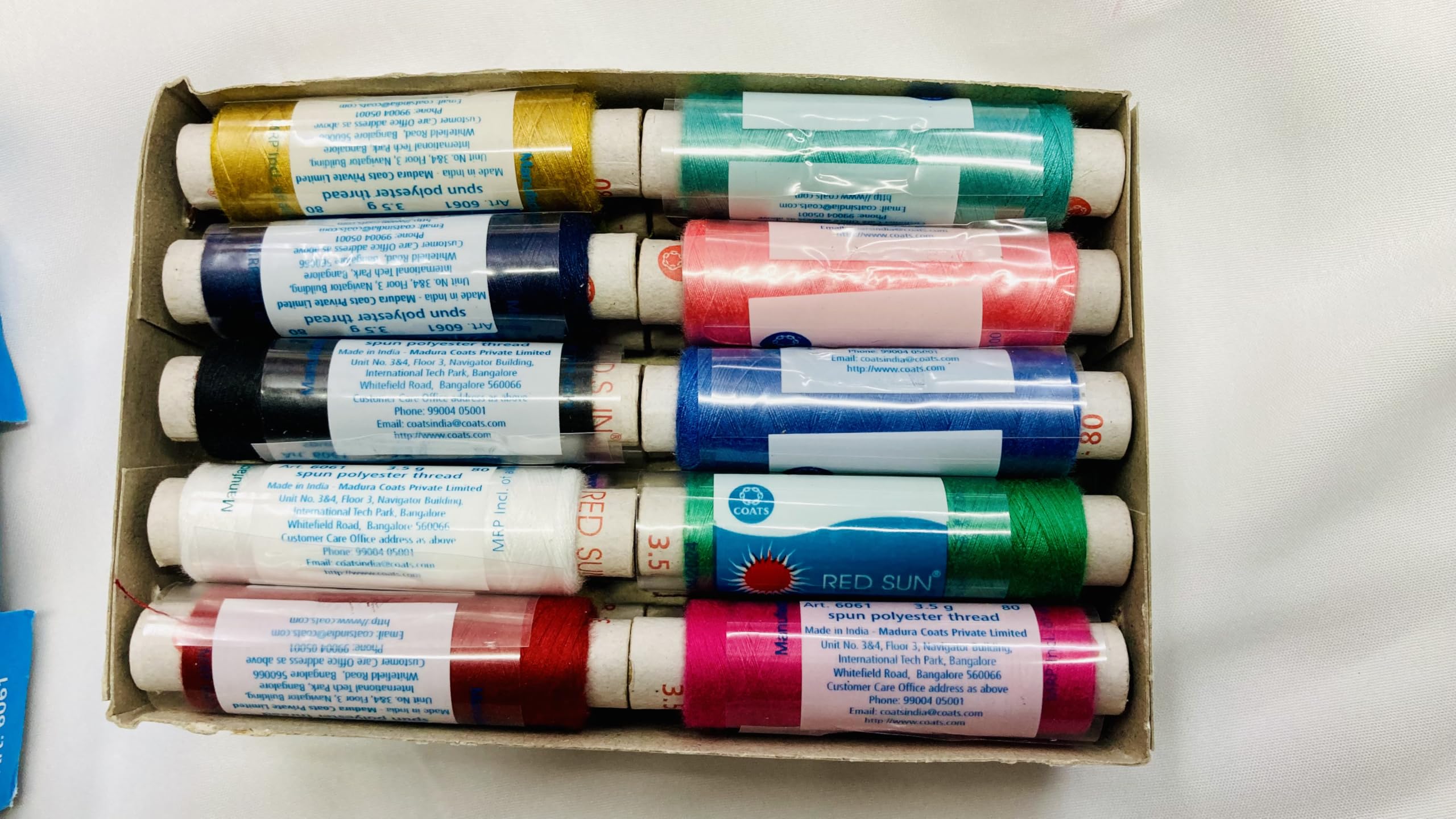 Red Sun Spun Polyester Stiching Thread, Sweing Threads 20tube