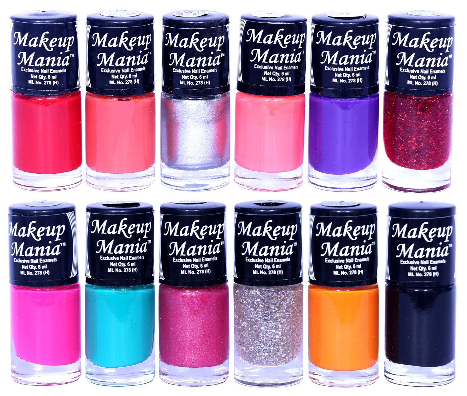Makeup ManiaNail Polish Set, Multi-Color (Combo Of 12)