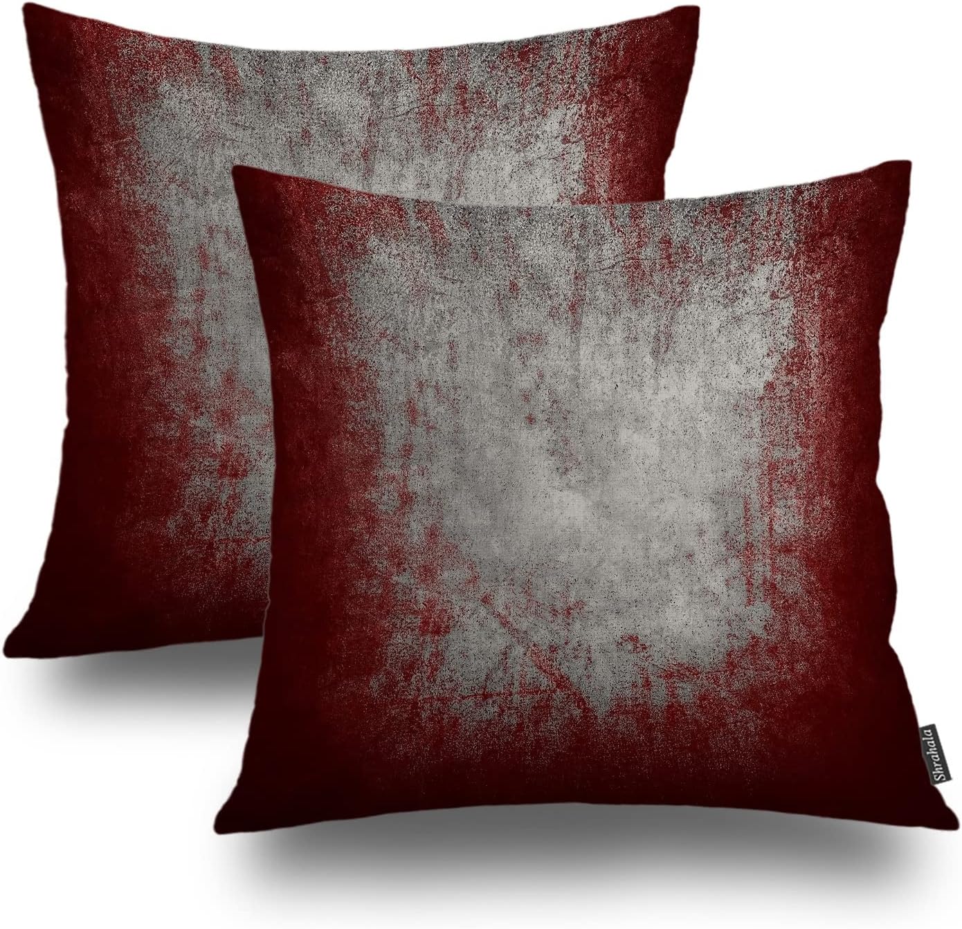 Shrahala Gray Black Grey Decorative Pillow Covers, Abstract