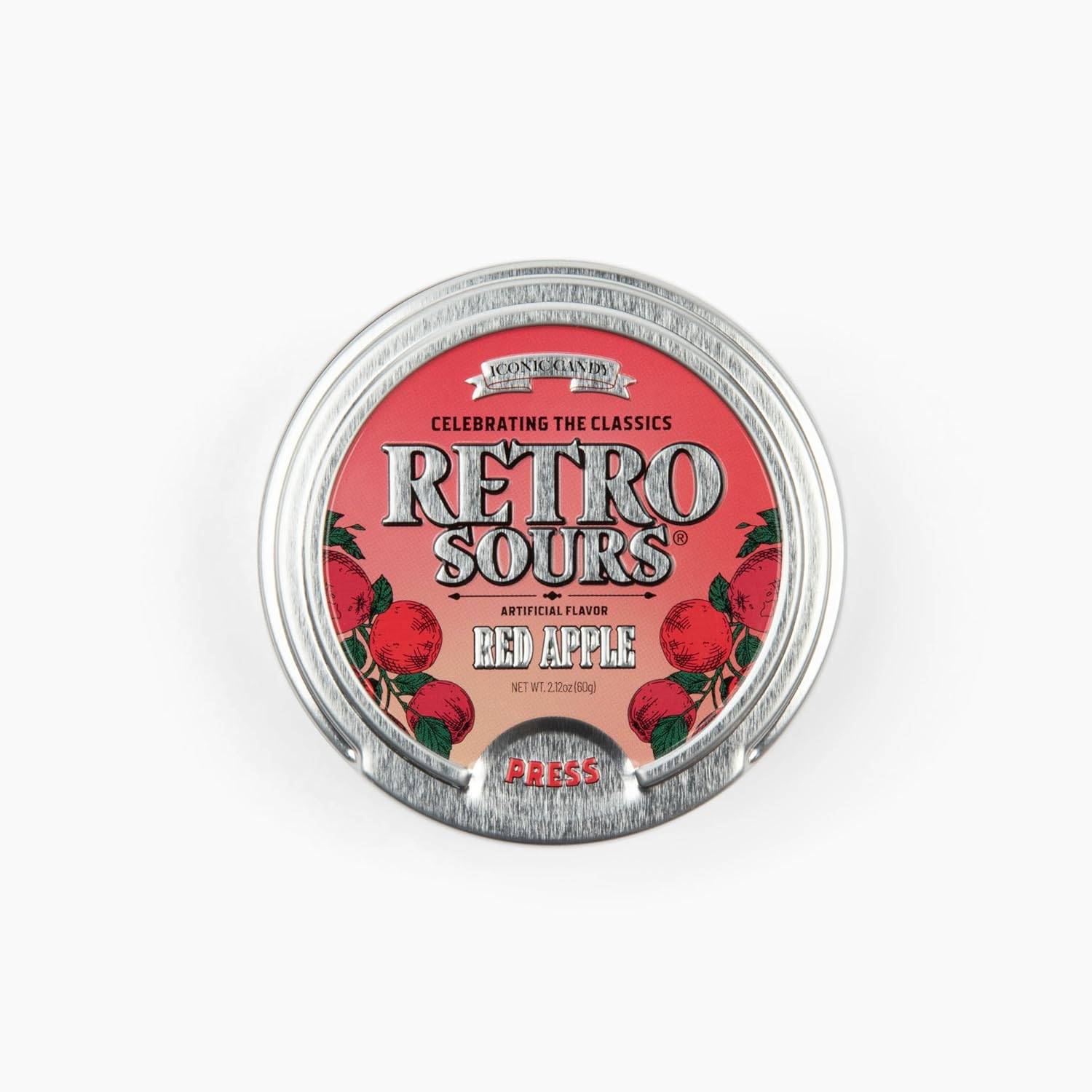 Retro Sours | Hard Tangy Candy | Brought To You By Iconic Candy (8, Red Apple)