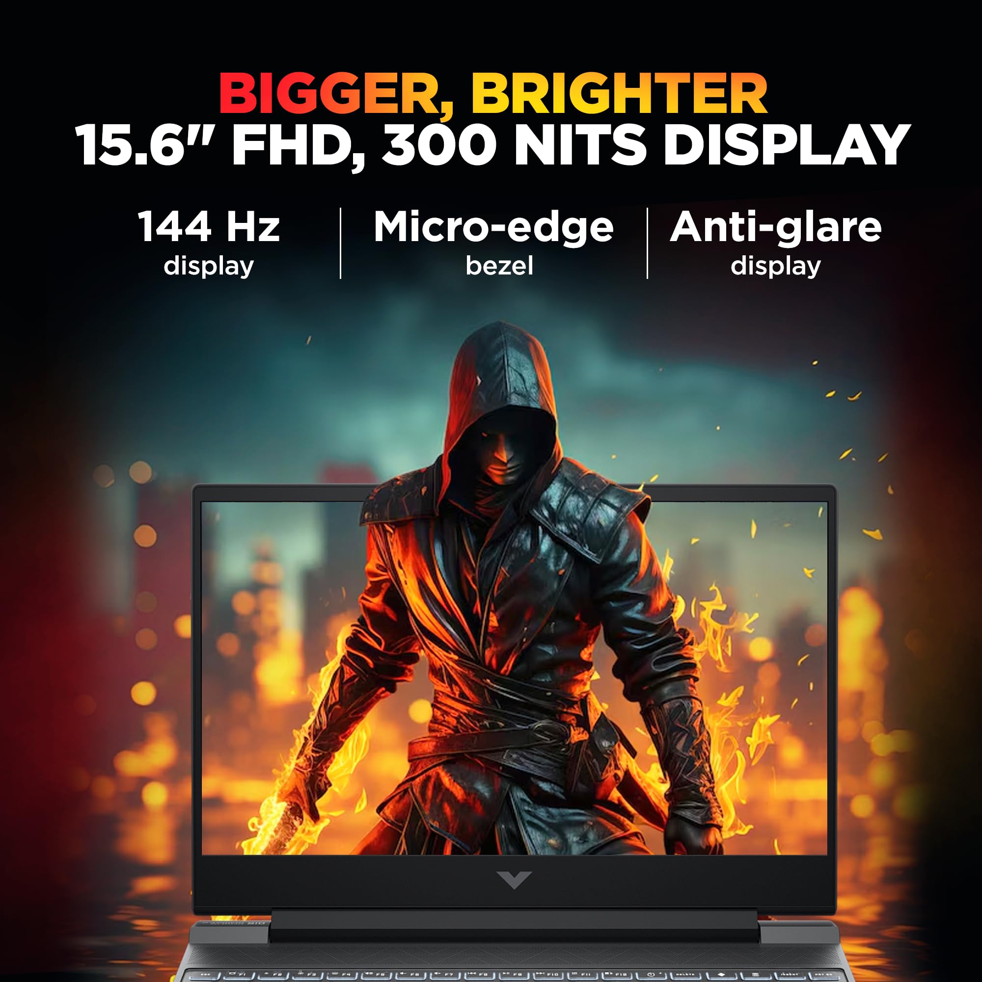 HP Victus, Intel Core i5-14450HX 14th Gen, 6GB RTX 4050, 24GB DDR5(Upgradeable) 512GB SSD, FHD, 144Hz, 300 nits, 15.6''/39.6cm, Win11, M365* Office24, Mica Silver, 2.29kg, fa2382tx, RGB Gaming Laptop — Amazon image 6