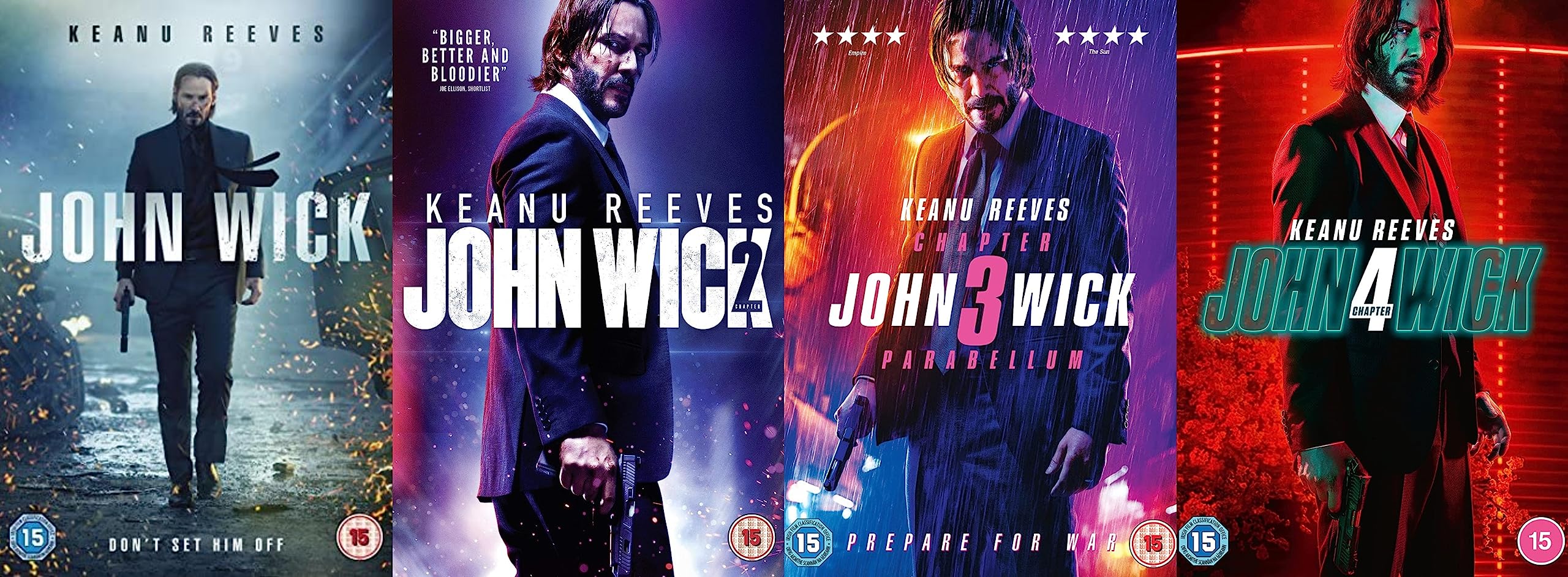 John Wick 1-4 DVD Complete Collection - John wick , john wick 2 , John  Wick: Chapter 3 - Parabellum, John Wick: Chapter 4 DVD: Amazon.es:  Películas y ...