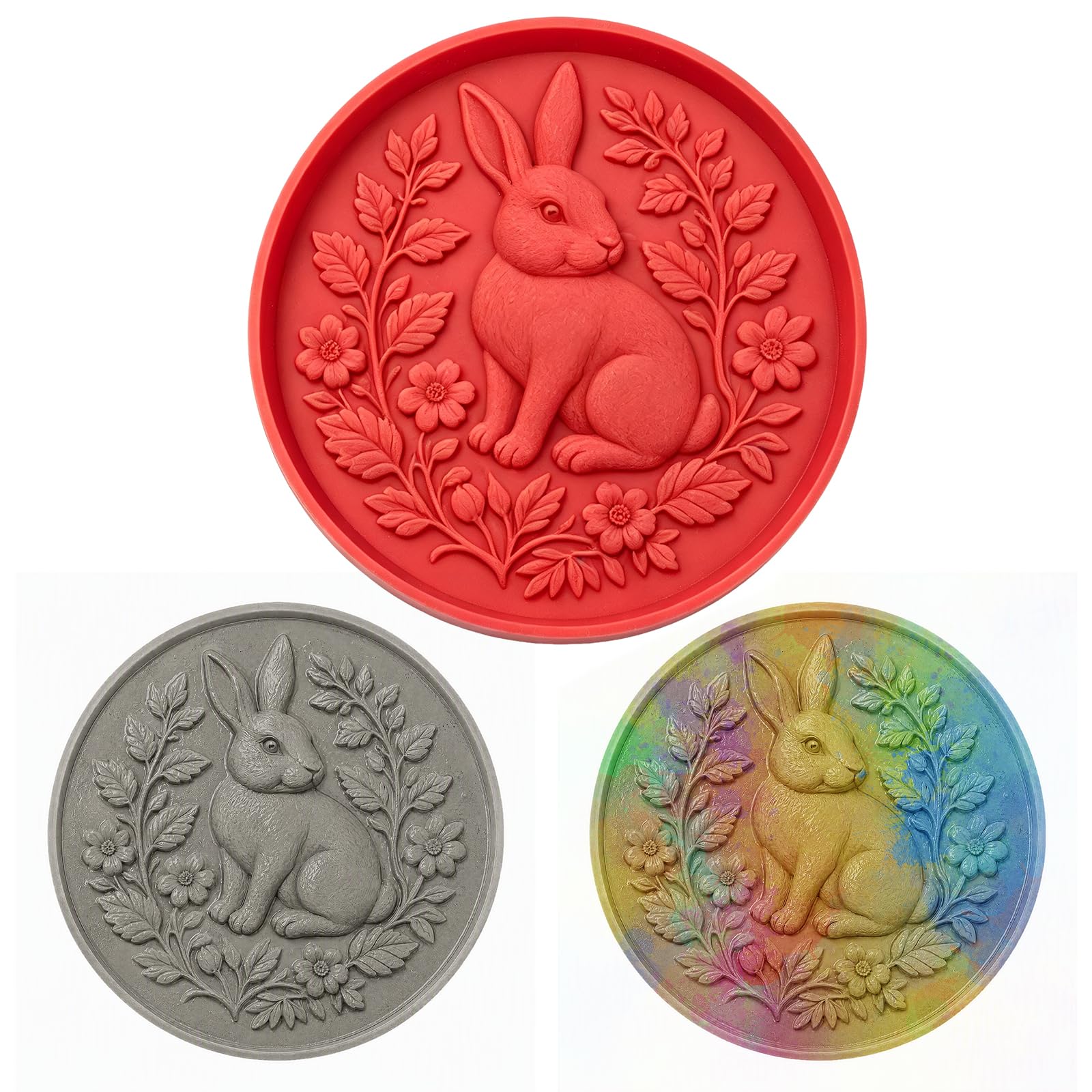 Sunflower Stepping Stone Mold, Reusable Plaster Cement Concrete Molds