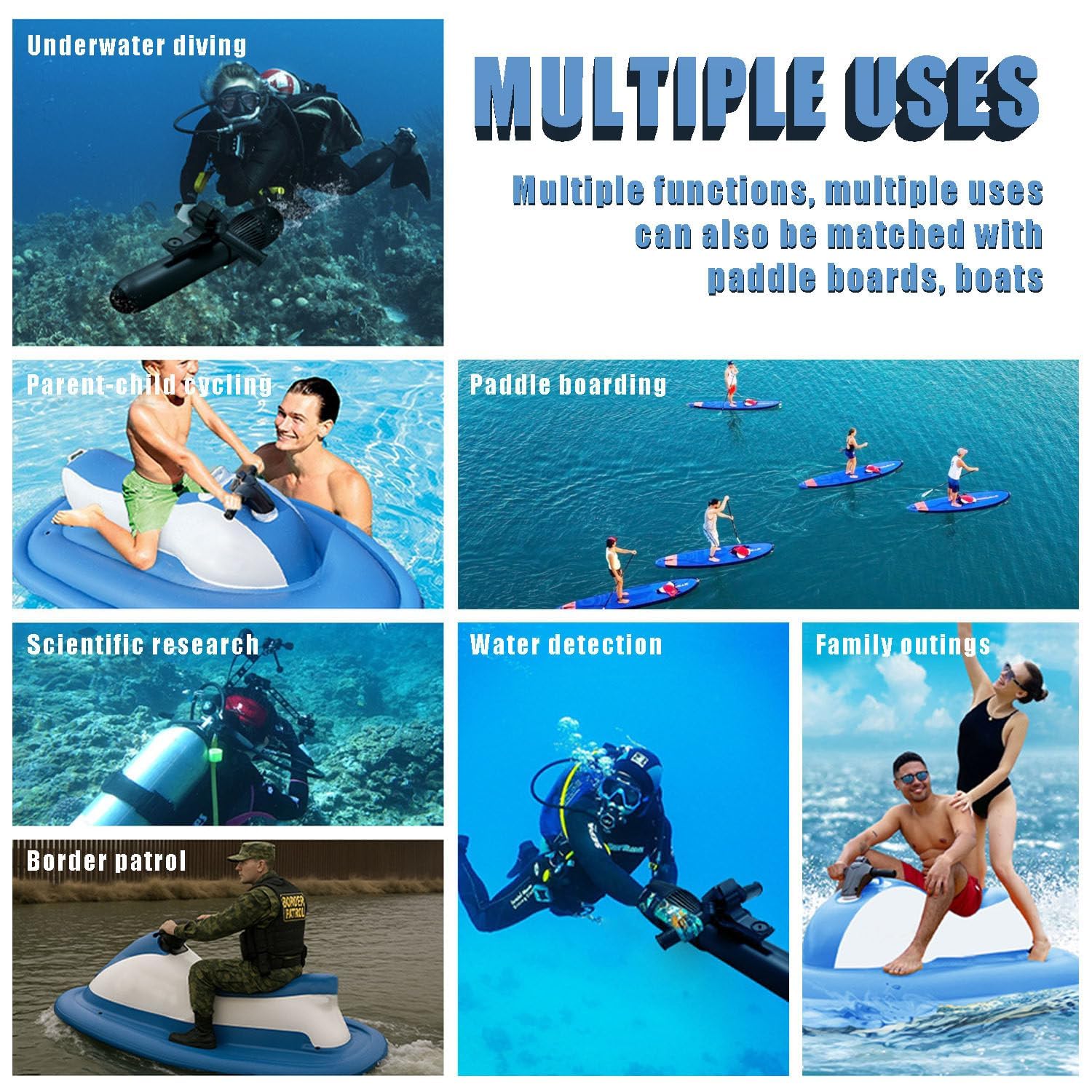 Lancha inflable para 2 adultos, lancha motora de capacidad de 485 libras con diseño de seguridad de doble aleta, 10 velocidades (7 km/h máximo), 130 minutos de tiempo de funcionamiento, ideal para