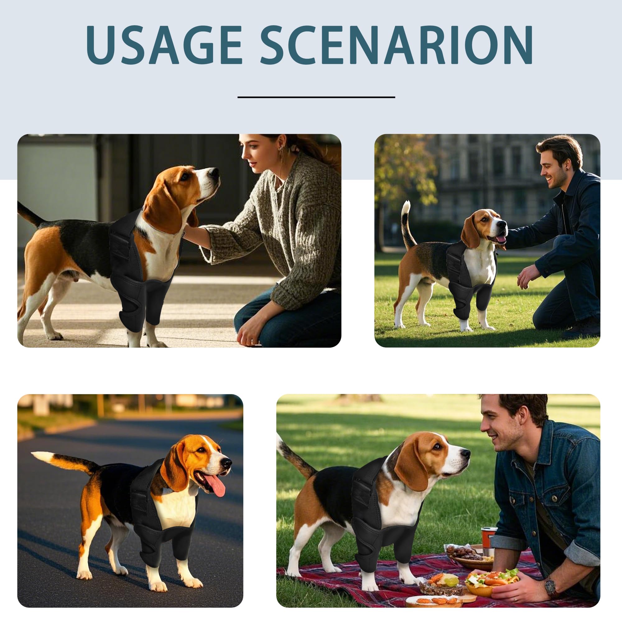 Tutore regolabile per gomito del cane con supporto per spalla, tutore per gamba anteriore del cane, per legamenti strappati, artrite, riabilitazione post-operatoria, piaghe da decubito