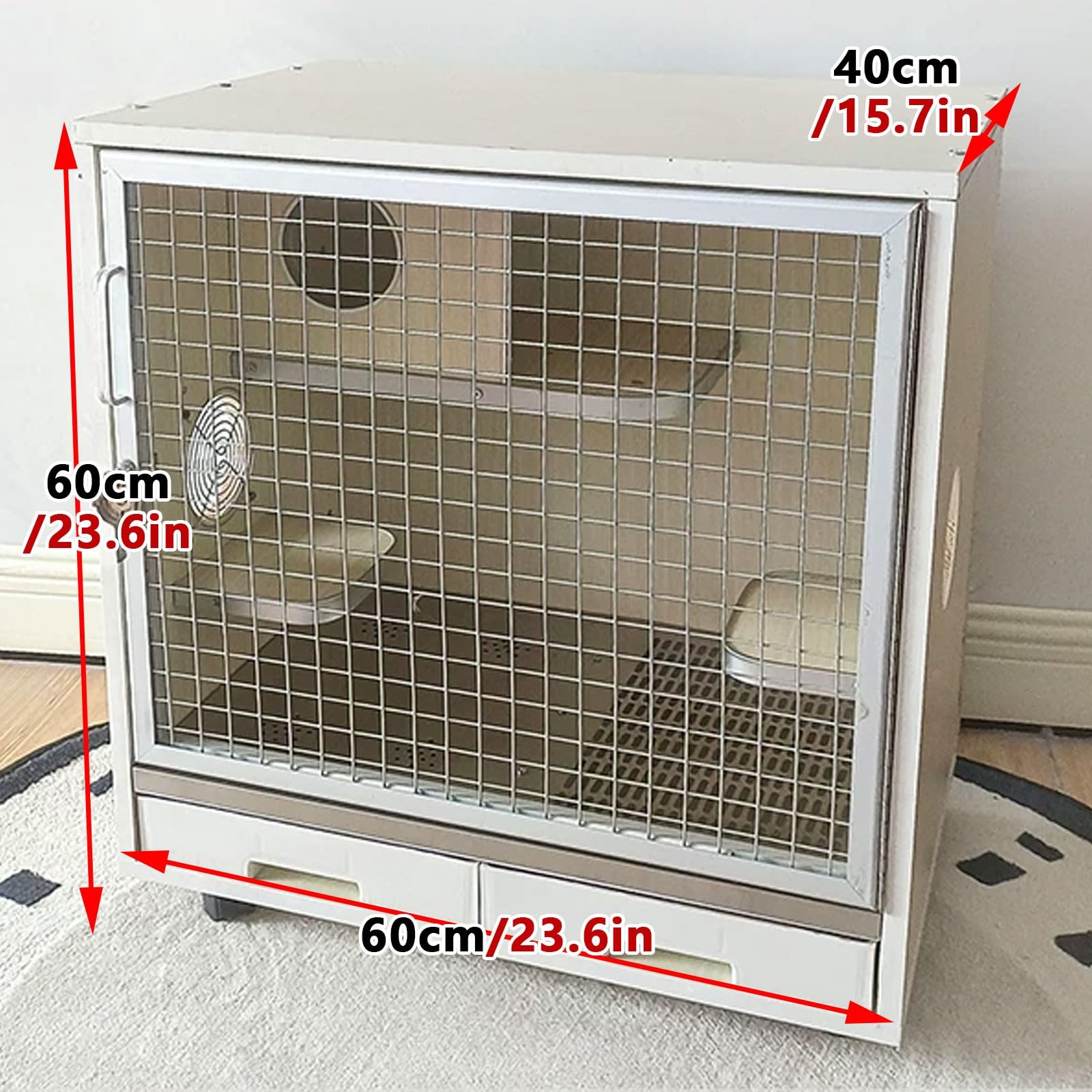 Amazon | 小動物 ケージ チンチラ ハウス 無垢材使用 キャスター付き