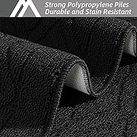 Vista 2 de COSY HOMEER Tapete de cocina, 48 x 20/30 x 20 pulgadas, hecho de 100 % polipropileno, 2 piezas, suave, especializada en ser antideslizante y lavable