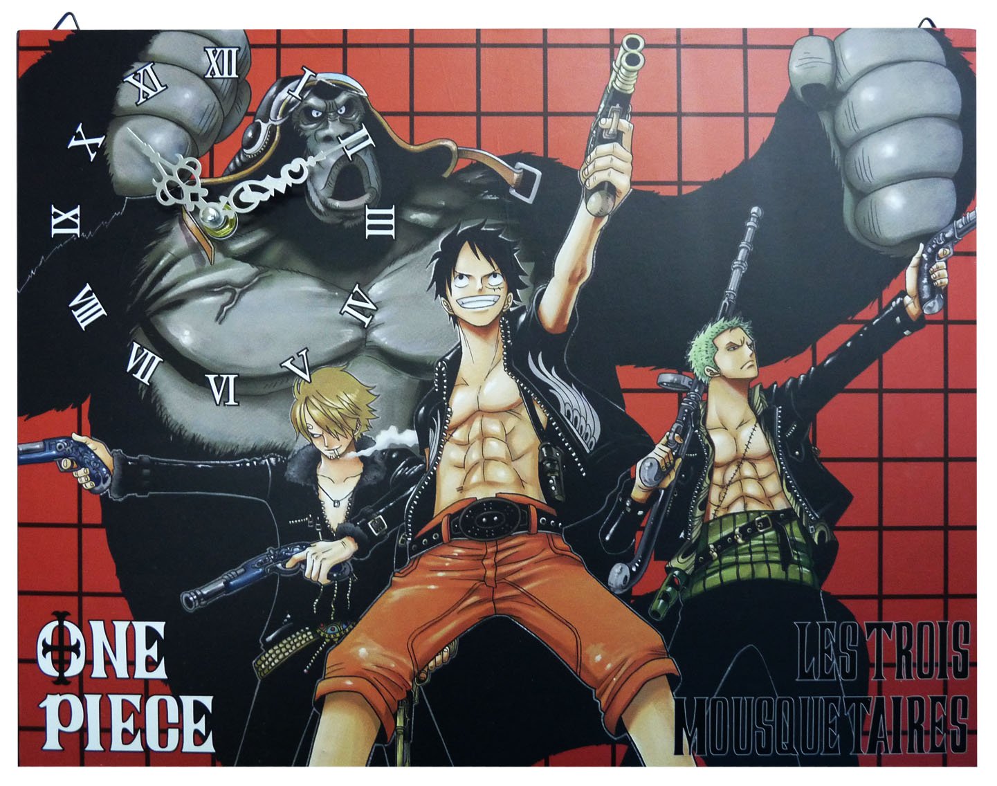 ONE PIECE ワンピース キャンバスクロック Amazon | ワンピース扉絵キャンバスクロック 三銃士 | 時計玩具