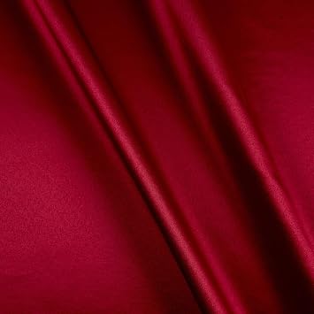 Mi Amor Duchess Satin Dark Red, Fabric by the Yard