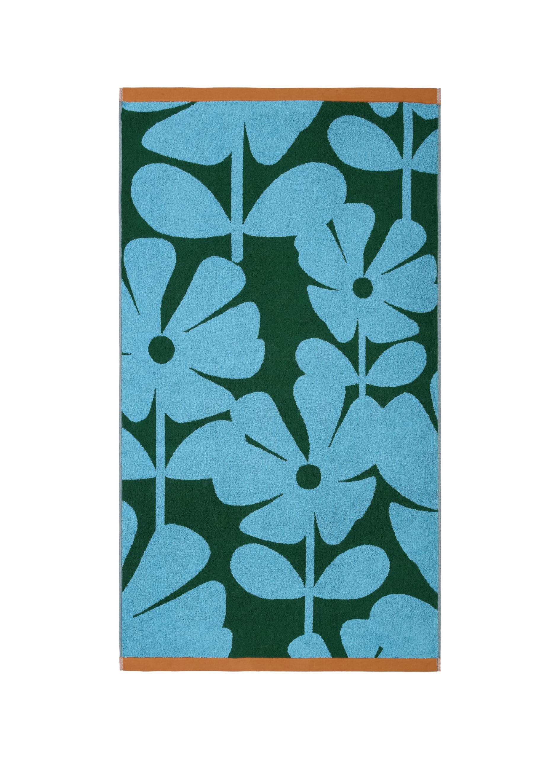 Orla Kiely Bathroom Towel Wildflower Blue Lagoon - Bath Towel, 70x125cm