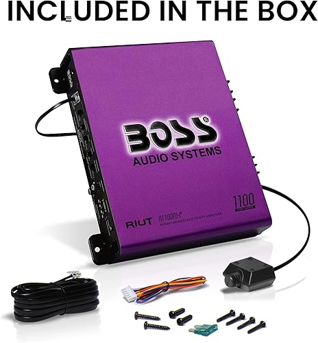 Miniatura 6 de Boss Audio Systems Amplificador de coche monobloque R1100M-P - 1100 de alto rendimiento, estable de 2-8 ohmios, entradas de nivel bajoalto, cruce de