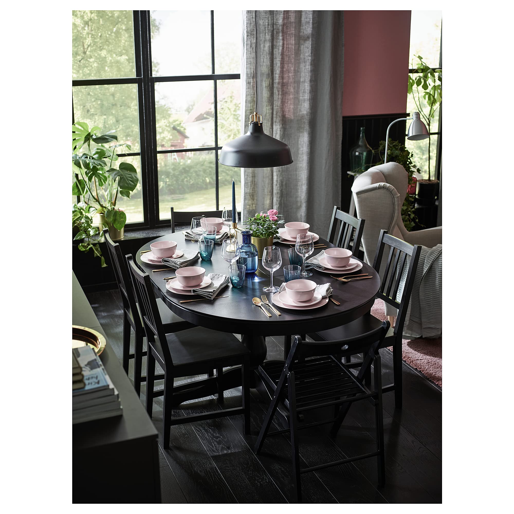 Table Extensible IKEA INGATORP – 110/155 Cm, Noir, Neuve Sous Emballage